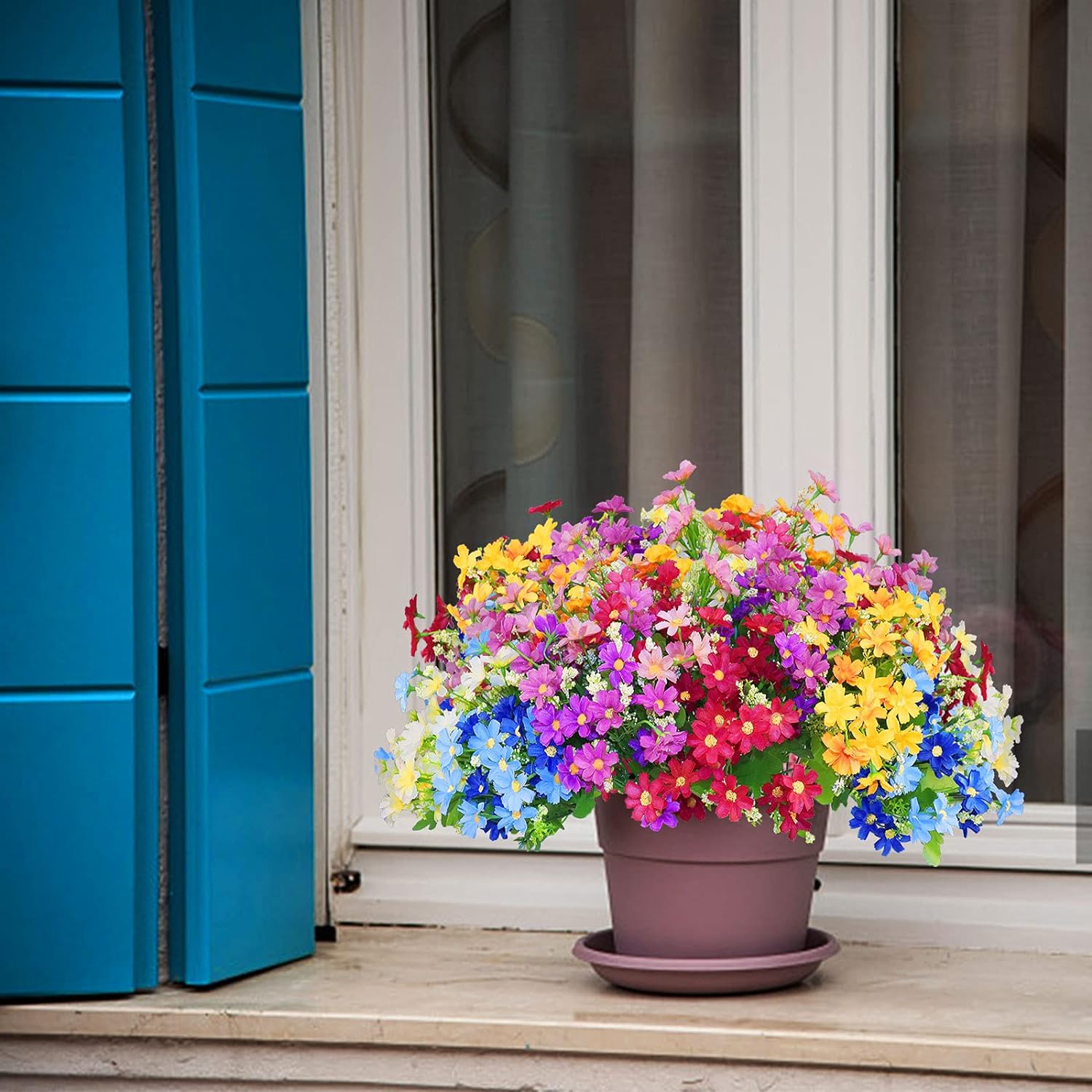 12Pcs Artificial Flowers Set for Home Garden Decor