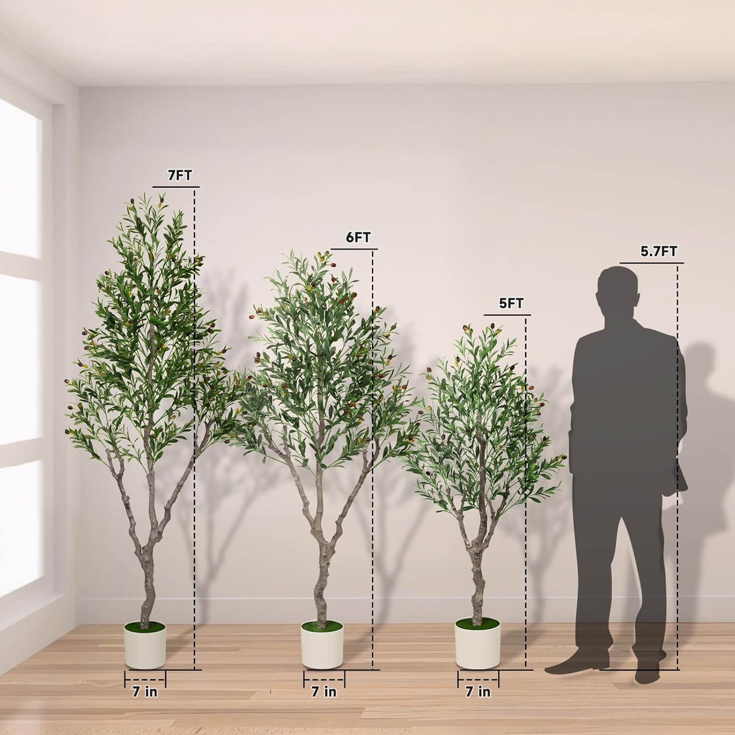 Olive Trees Artificial Plant Indoor 6FT Tall Faux Olive Tree