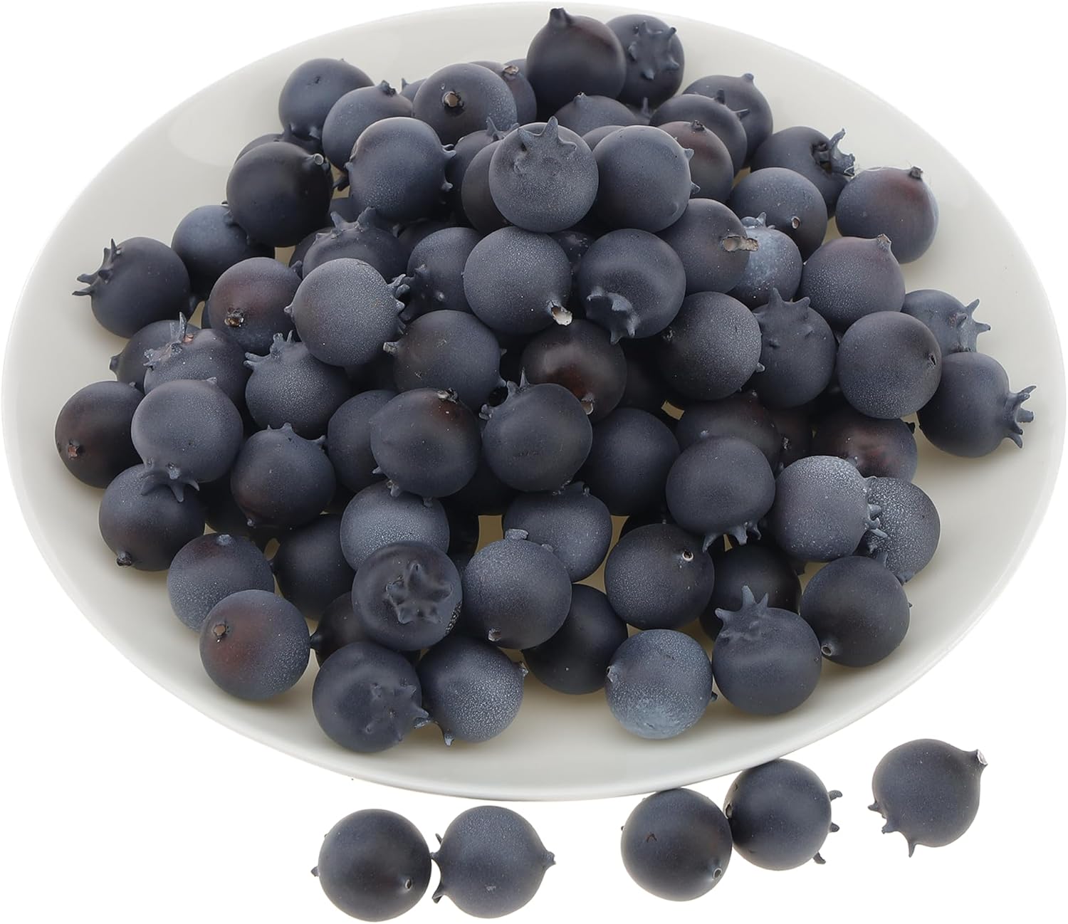 100Pcs Artificial Blueberries DIY Decor Fruit Display