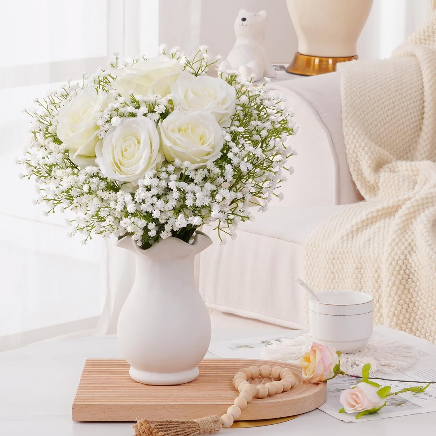 30 Pcs Baby Breath Artificial Flowers for Wedding Decor