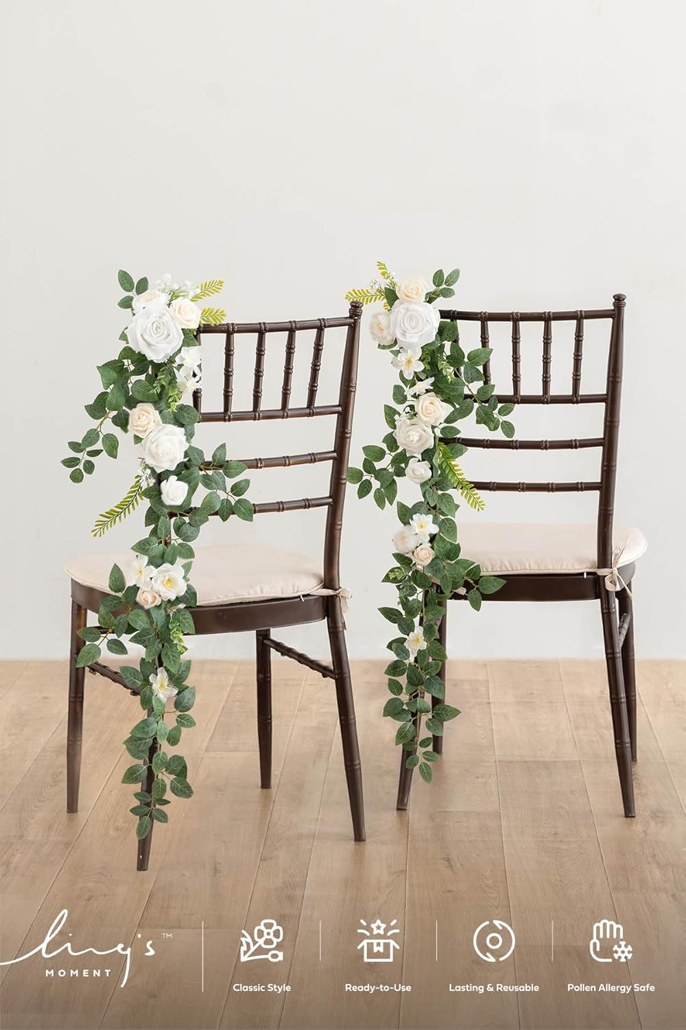 Lings Moment 10pcs Wedding Chair Decorations Aisle Floral Swag