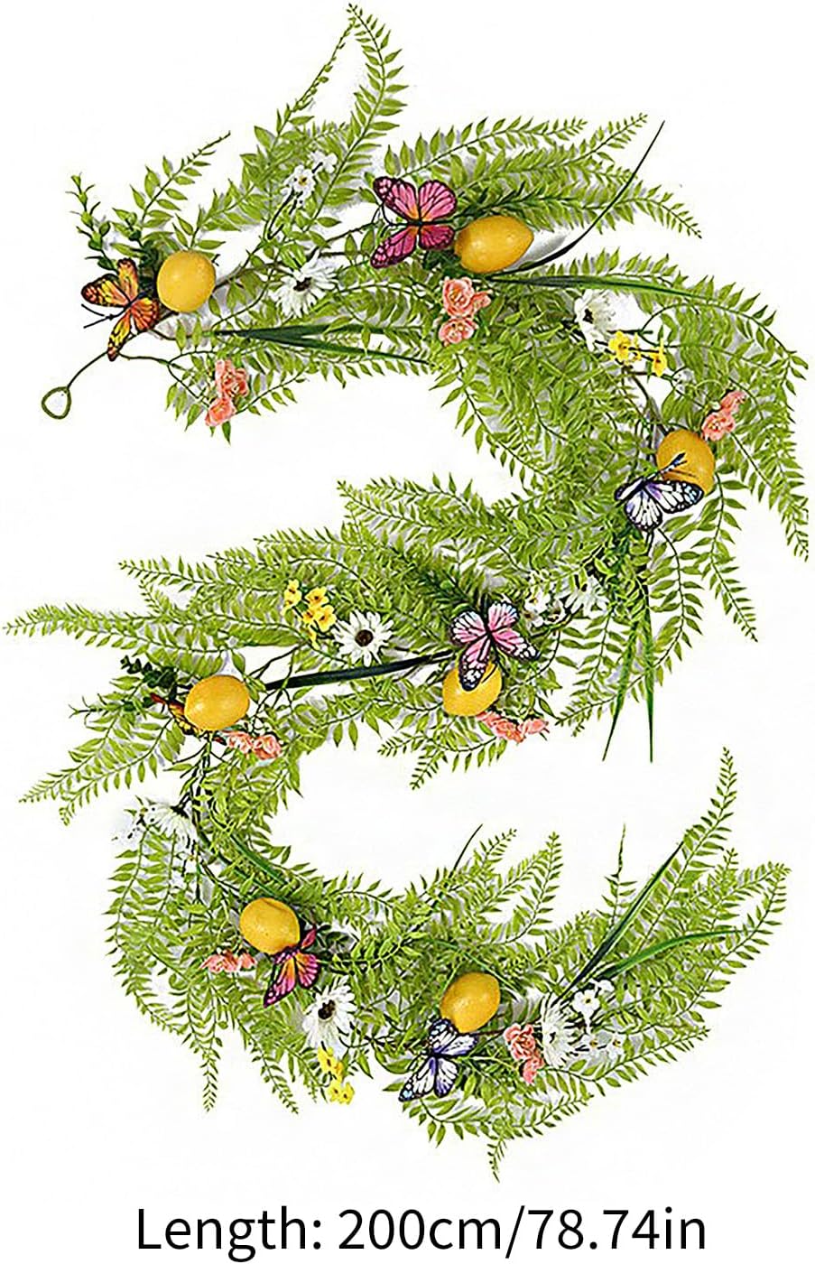 belupai Artificial Lemon Vine Garland 69in