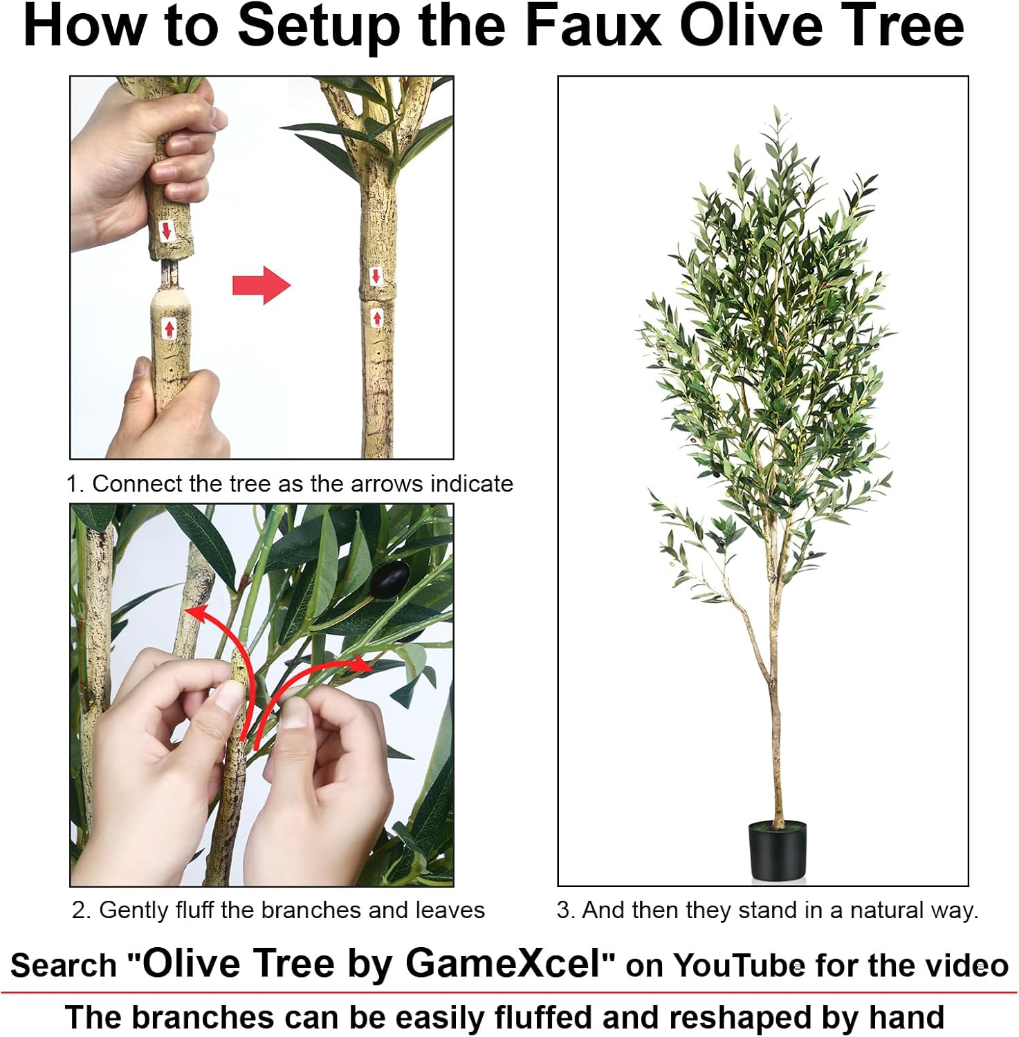 7FT Olive Tree Artificial Indoor Decor