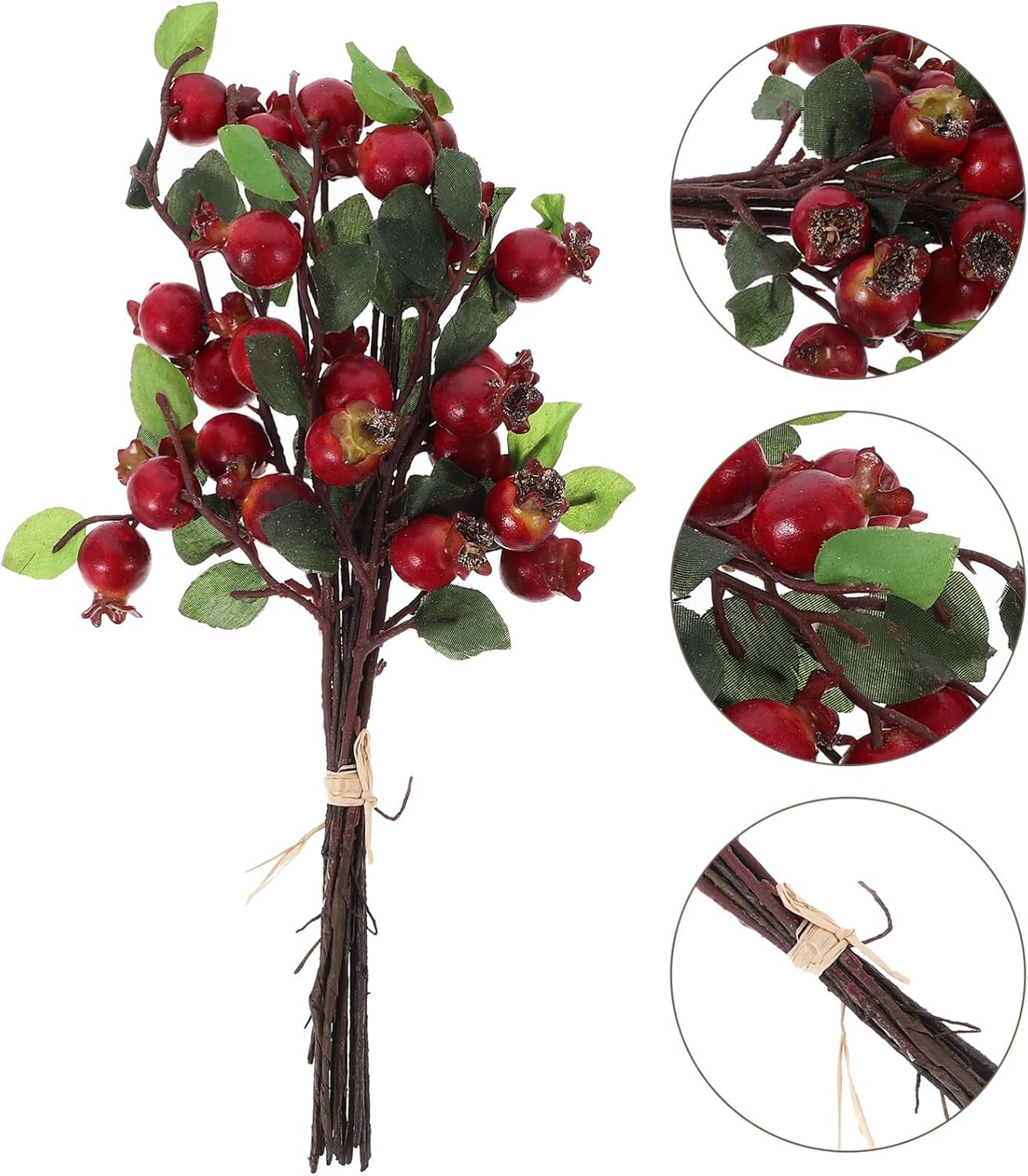 HEALLILY Group of 5 Artificial Pomegranate Berries Floral Decor