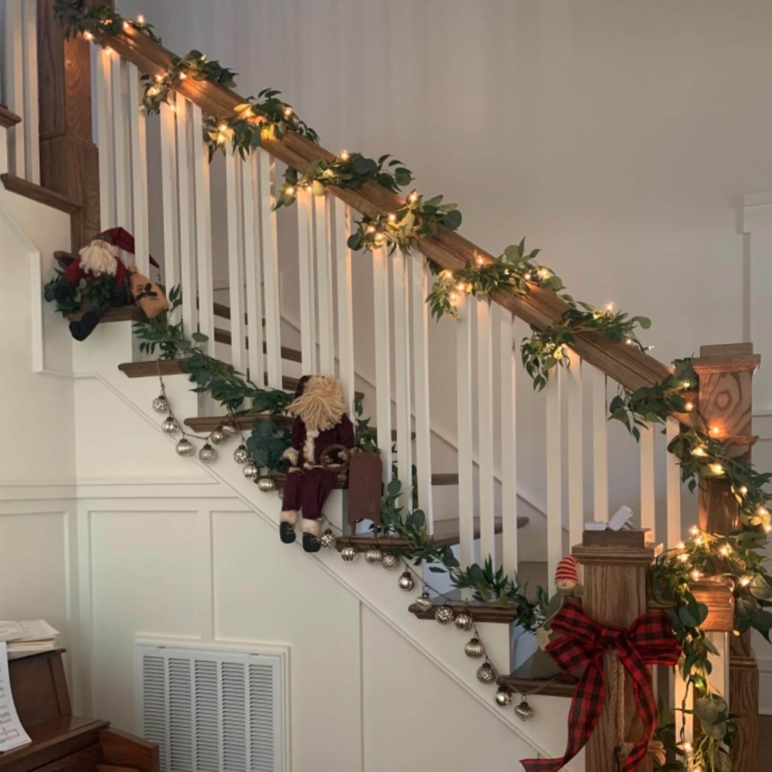 4 Pack Artificial Eucalyptus Garland with Willow Leaves