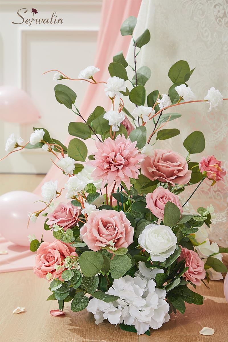 Serwalin Artificial Flowers Wedding Aisle Decor 2pcs