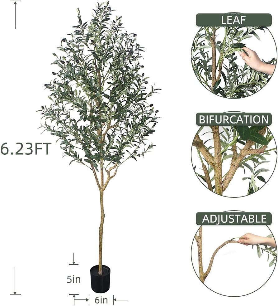 Phimos Artificial Olive Tree 623FT Tall Fake Potted Plant