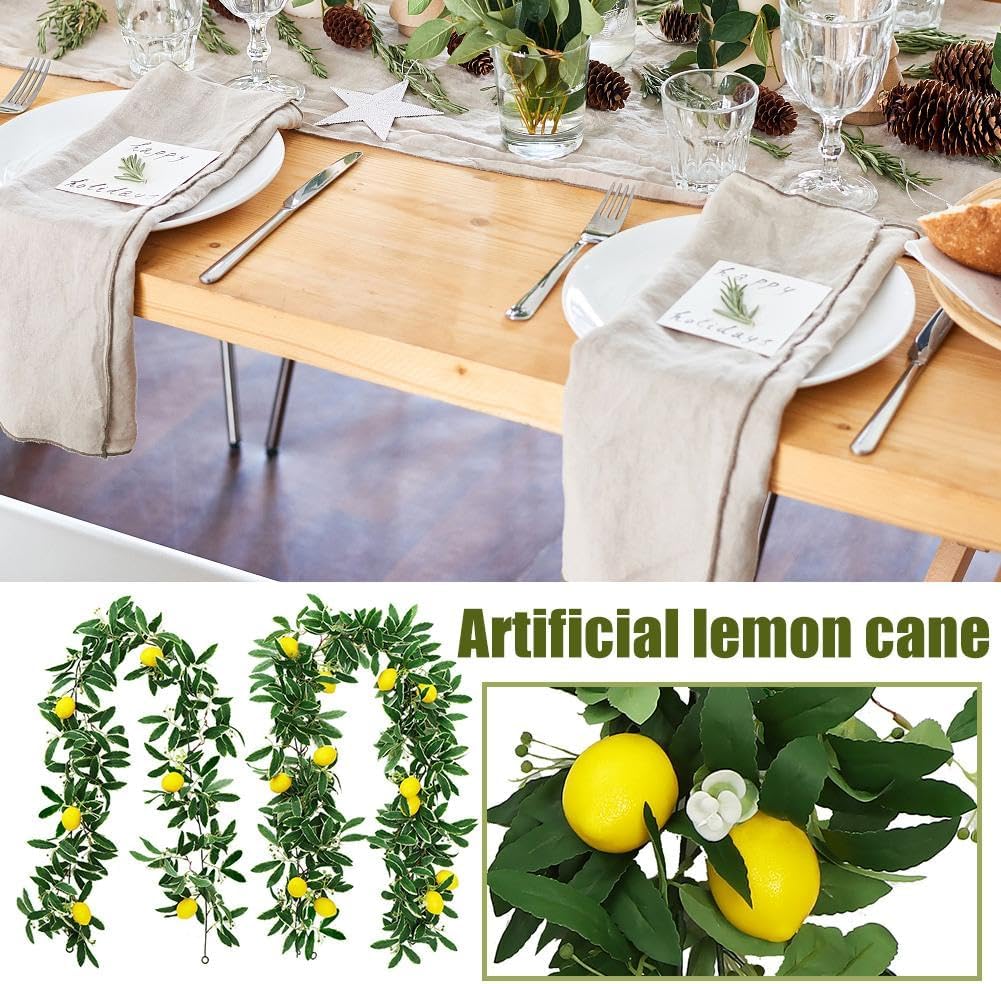 6 Ft Artificial Lemon Garland for Home Decor
