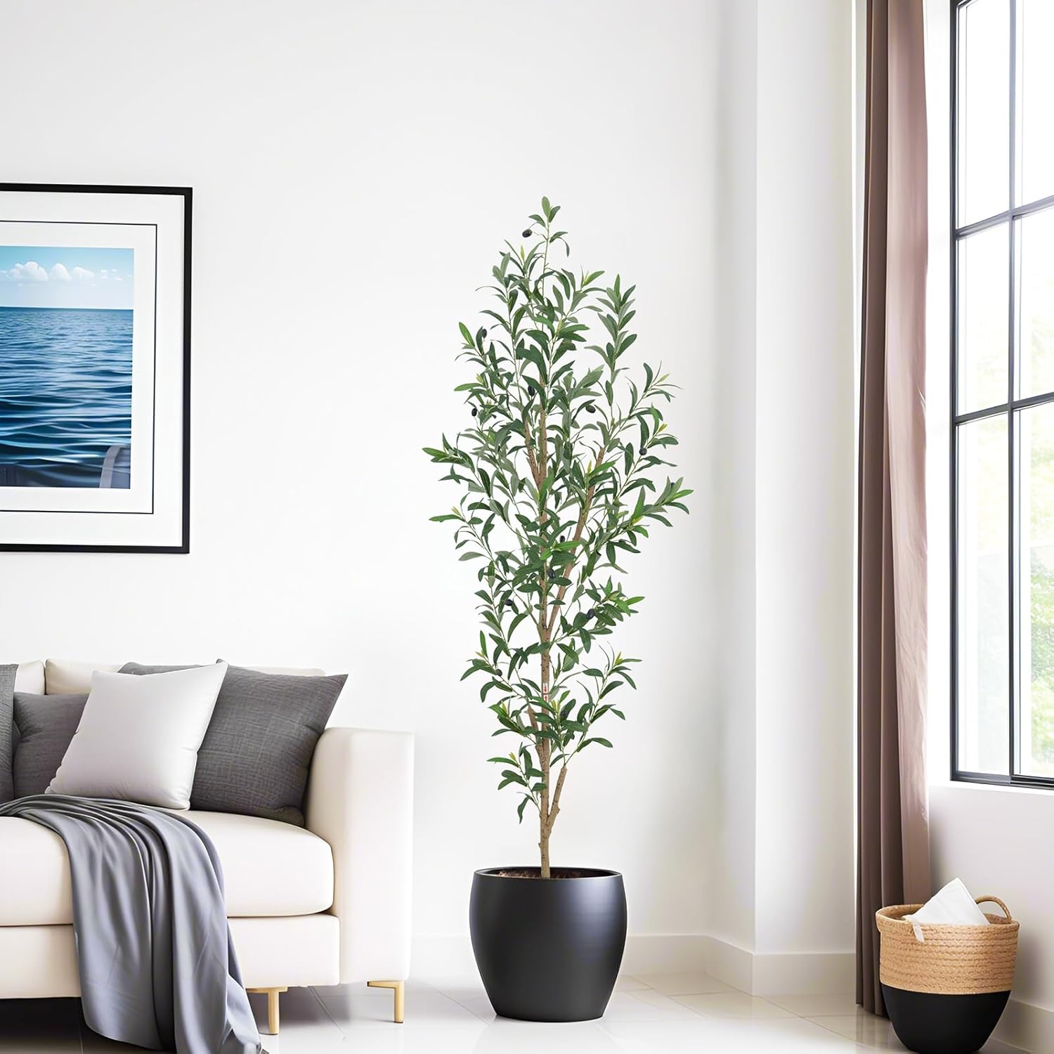 6FT Artificial Olive Tree for Home and Office Decor