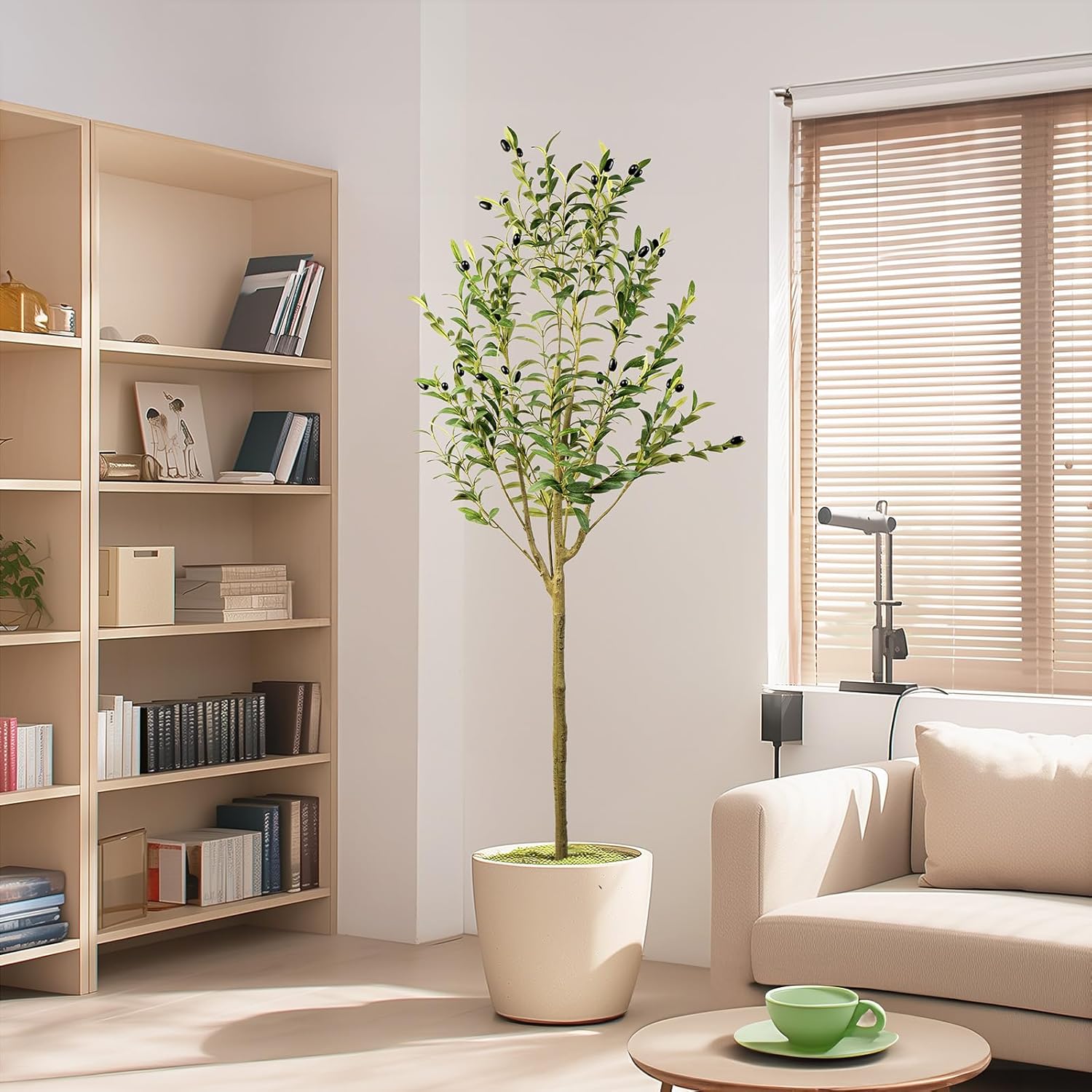 Hylmiip 5FT Artificial Olive Tree for Home Office Decor