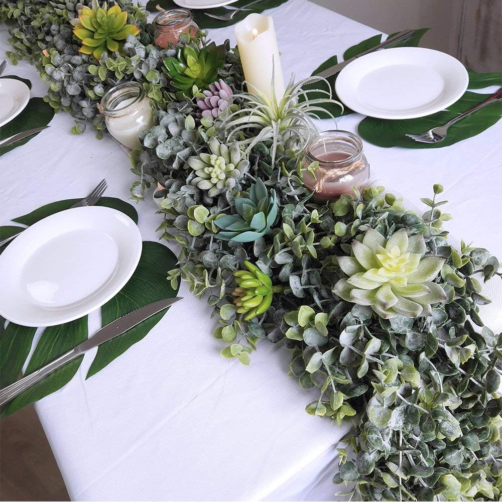 Winlyn 59 Ft Artificial Eucalyptus Garland in Grey Green