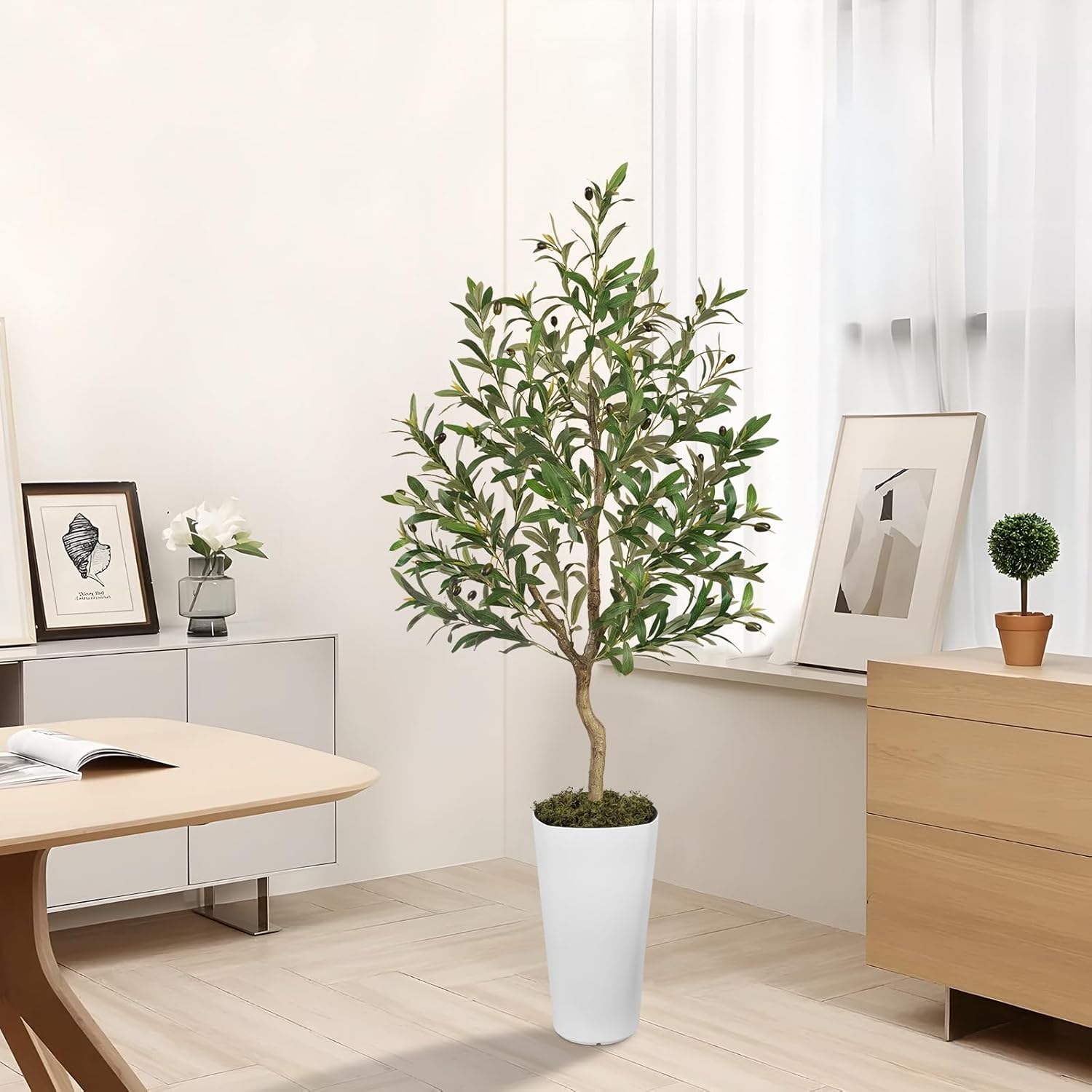 Vitalismo Artificial Olive Tree 5ft Tall Indoor Decor Tree