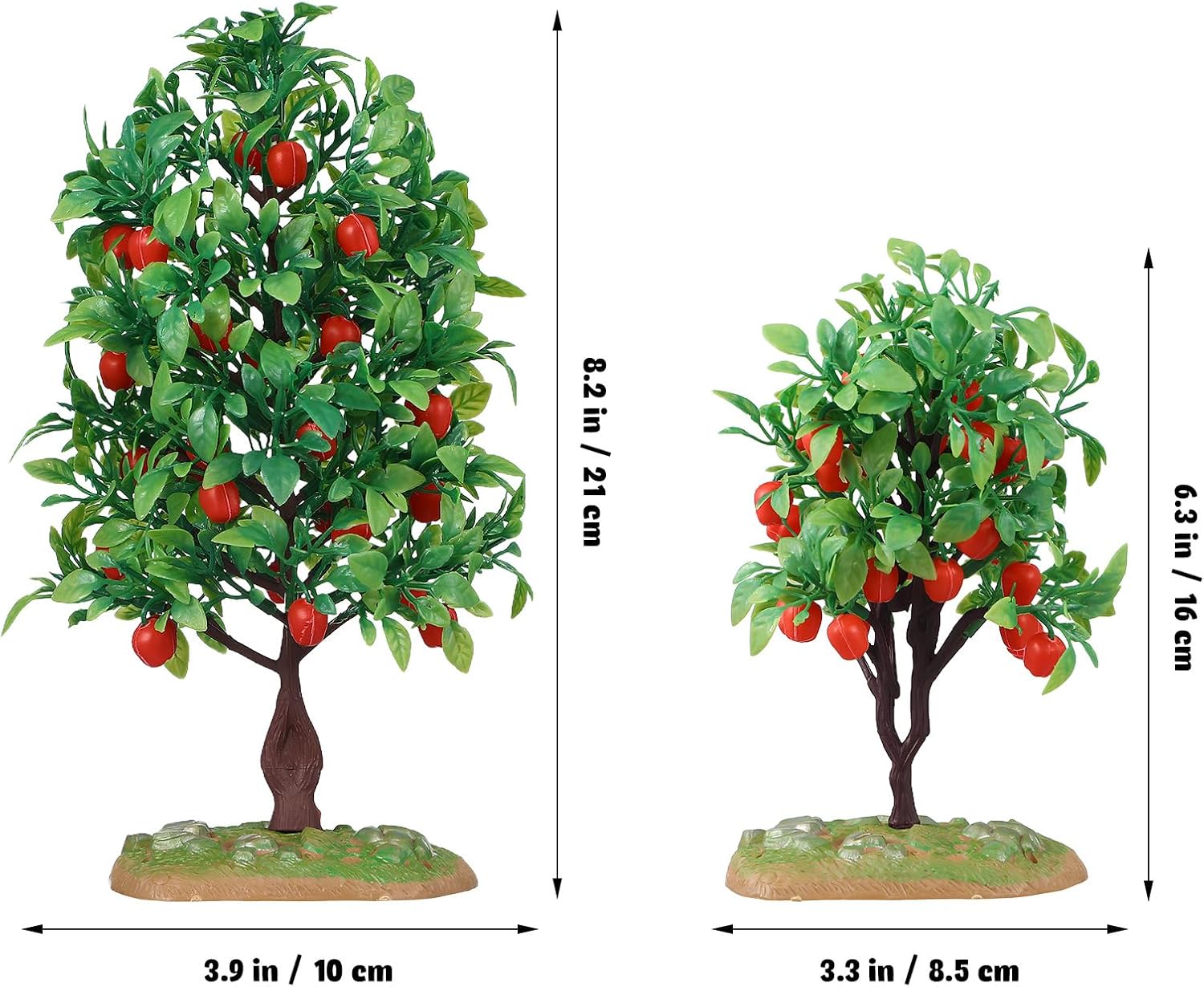 MAGICLULU 2pcs Mini Artificial Apple Trees for Home Decor