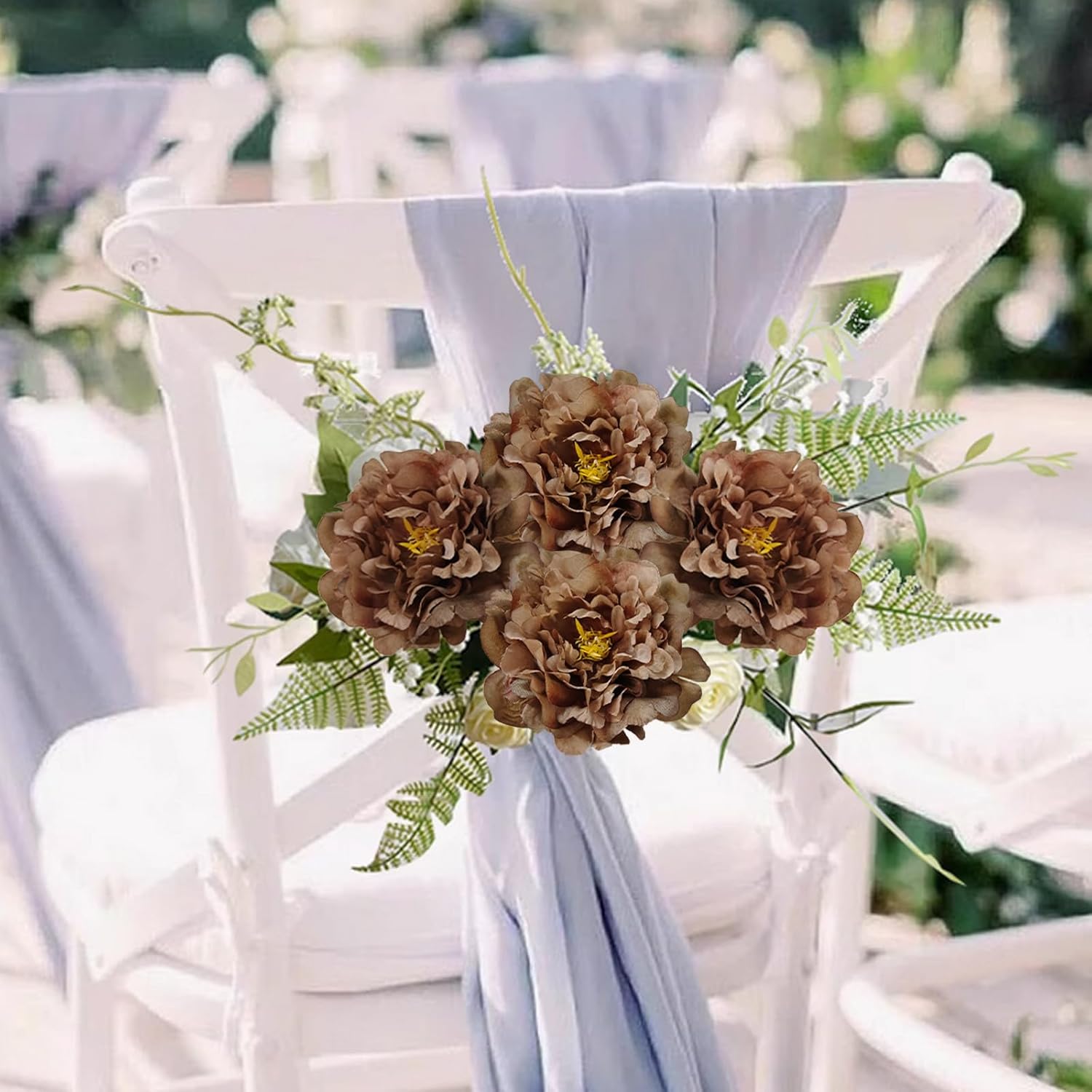 20pcs 5 Inch Artificial Peonies with 6 Inch Stems