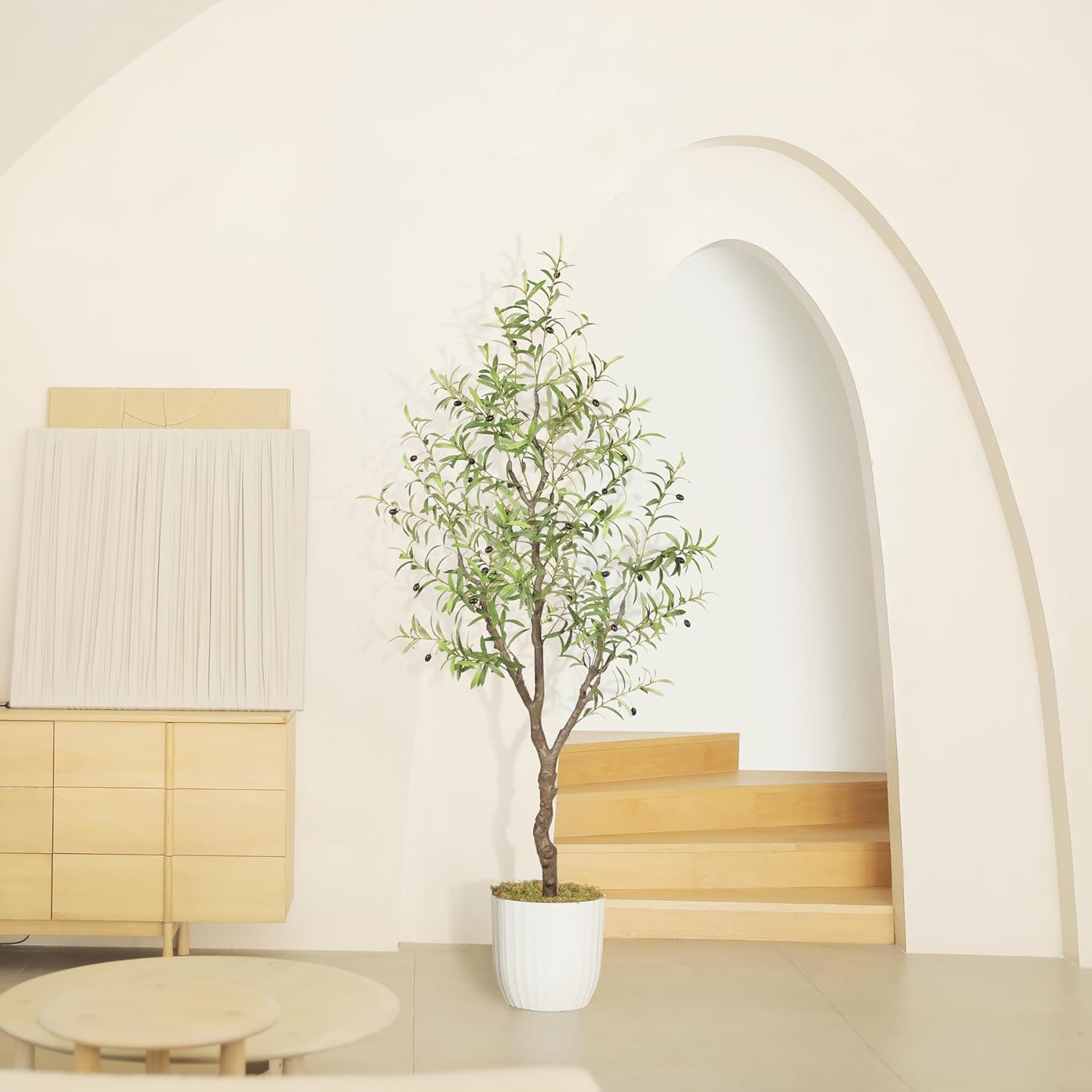 LYERSE Olive Tree 6ft Artificial Indoor Decor