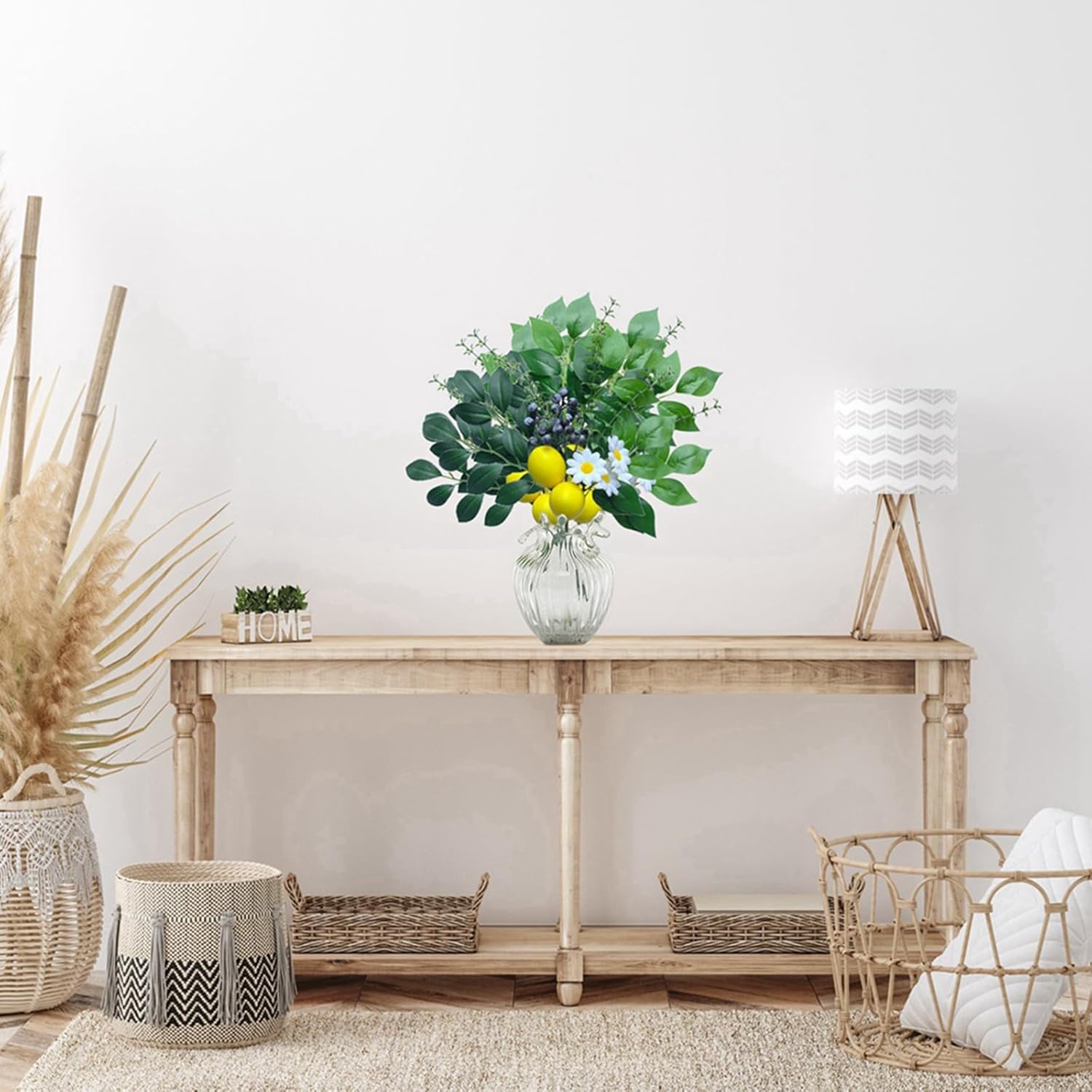 Ochine 4 Pcs Artificial Lemon Branches Decor