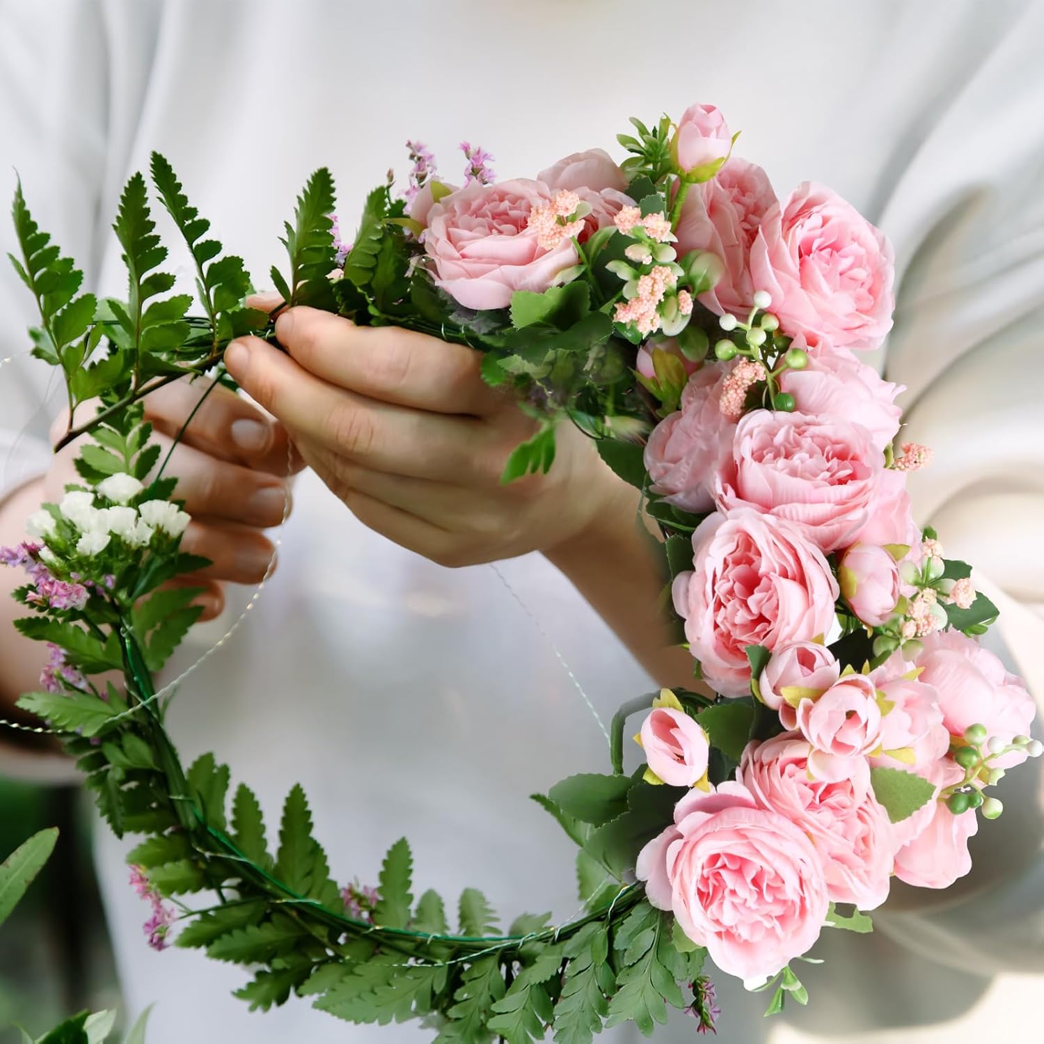 Geosar 8 Bundle Artificial Pink Peonies Flowers