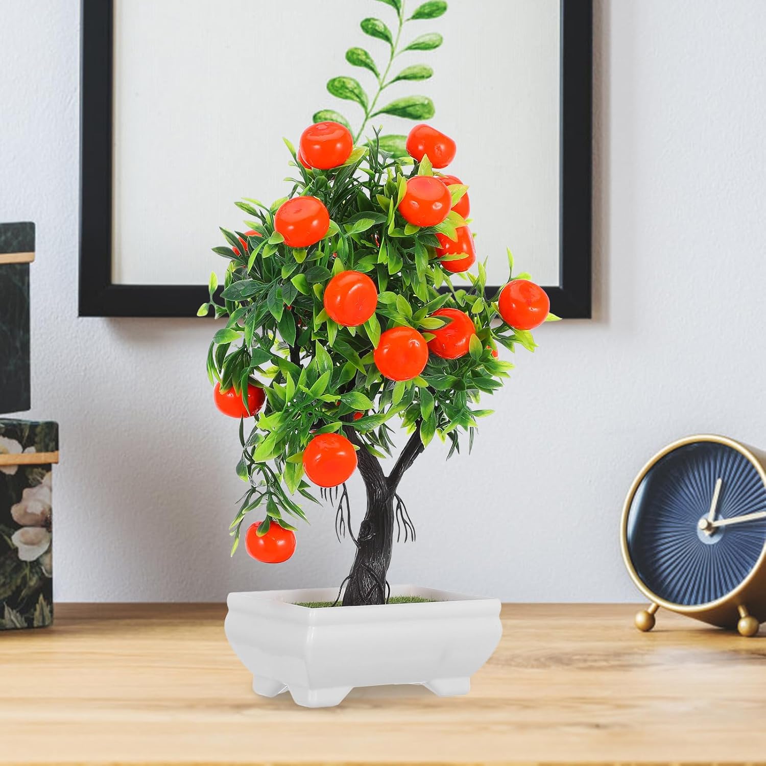 Enchanted Forest Artificial Orange Tree with Vase