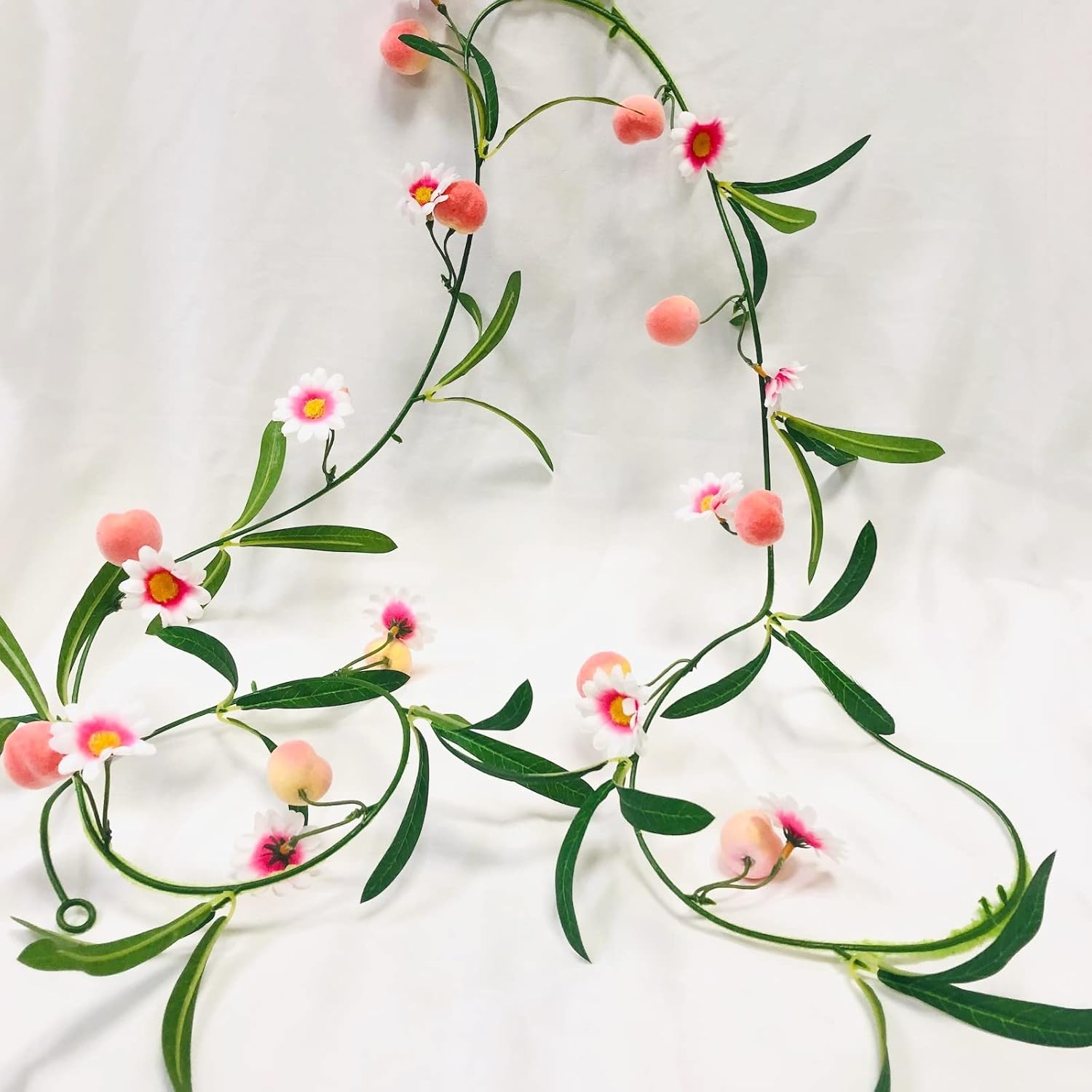 Artificial Peach Hanging Vine Garland for Home Decor