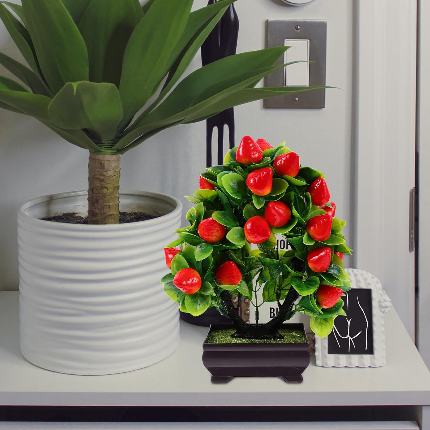 Abaodam Artificial Strawberry Tree Potted Plant
