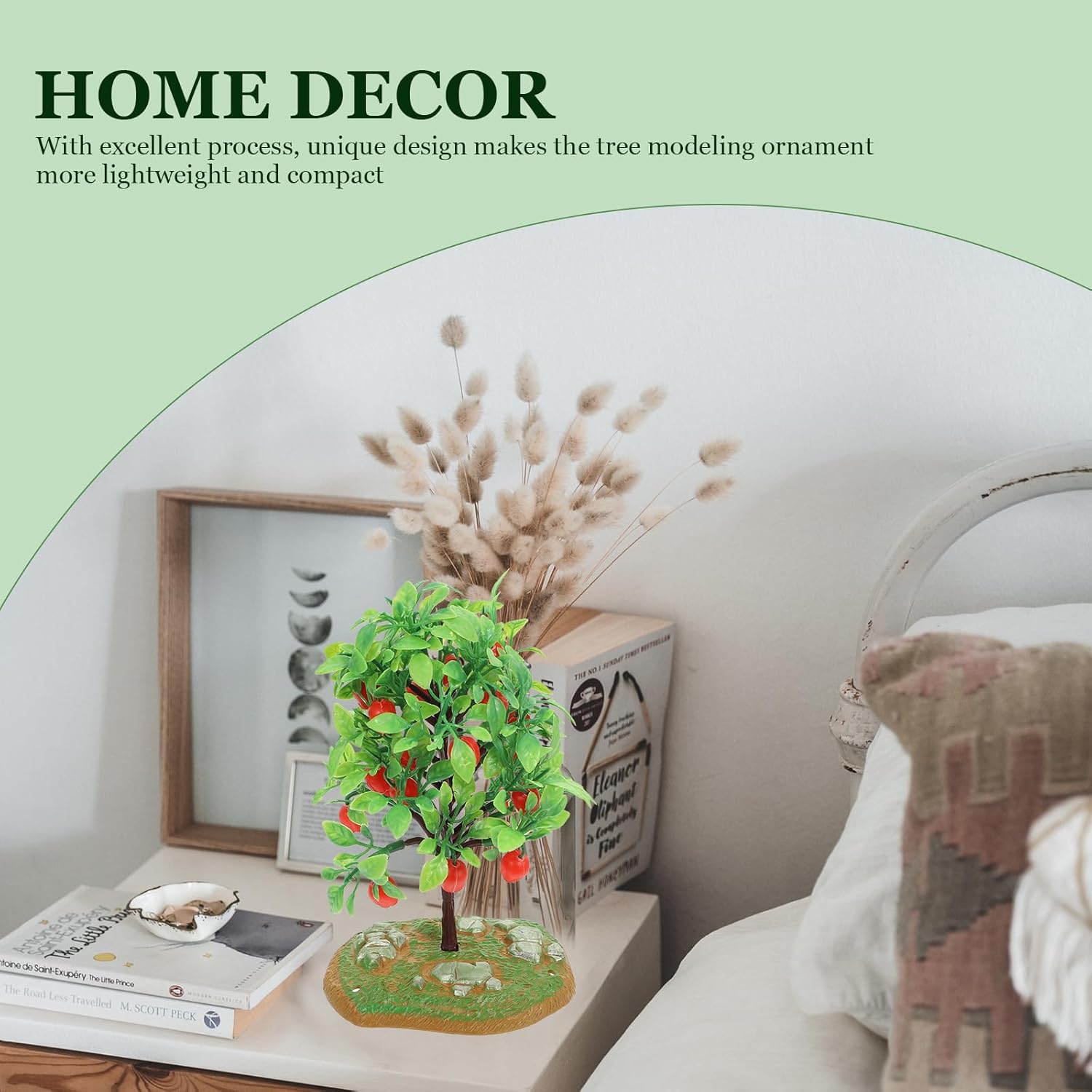 2pcs Artificial Apple Tree Model for Micro Landscape Decor