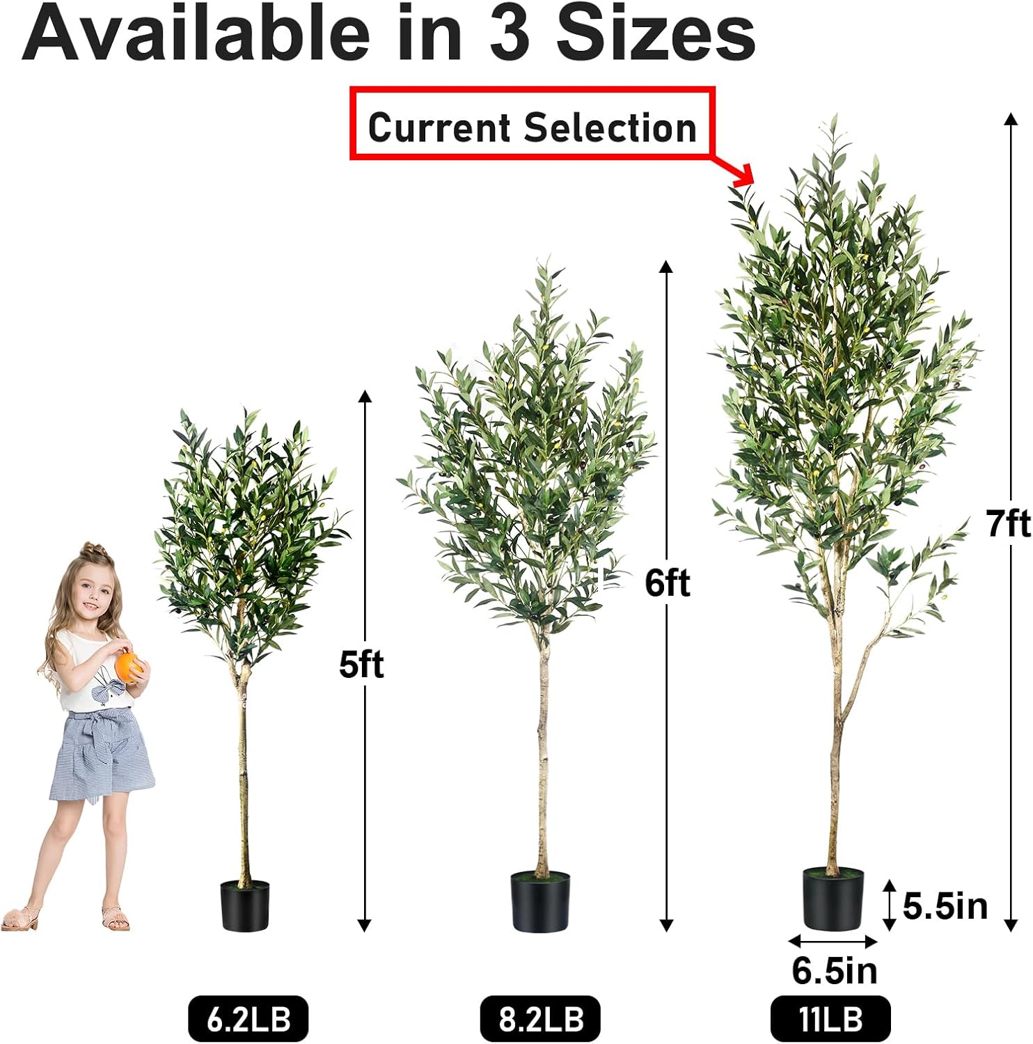 7FT Olive Tree Artificial Indoor Decor