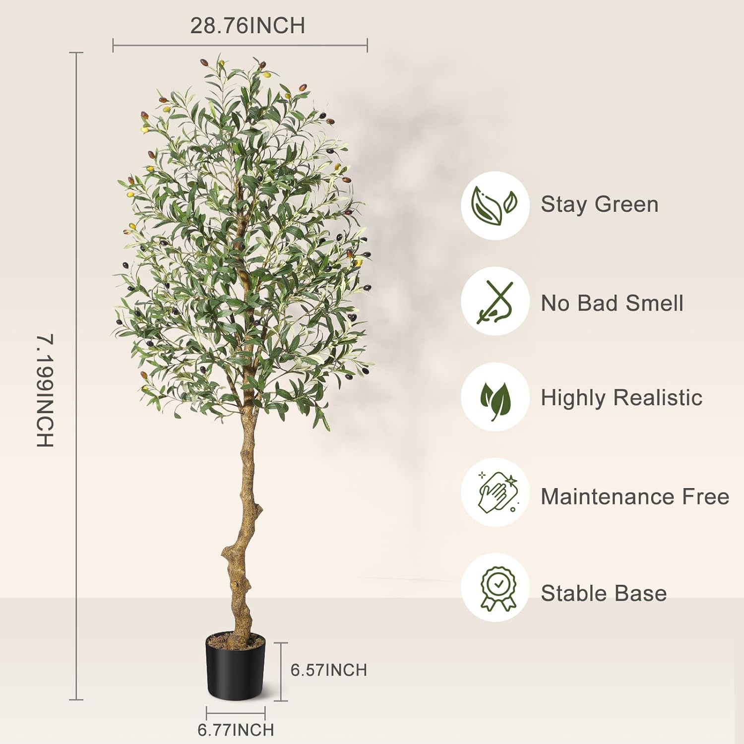 IDEALHOUSE Artificial Olive Tree 6FT Potted Decor