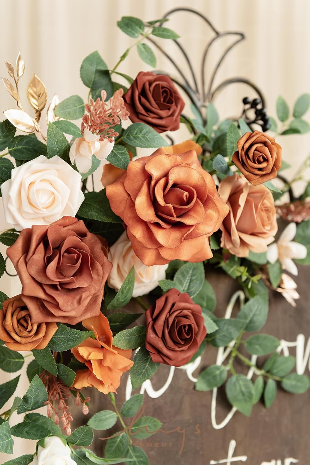 Lings Moment 2pcs Artificial Flower Garland for Wedding Decor