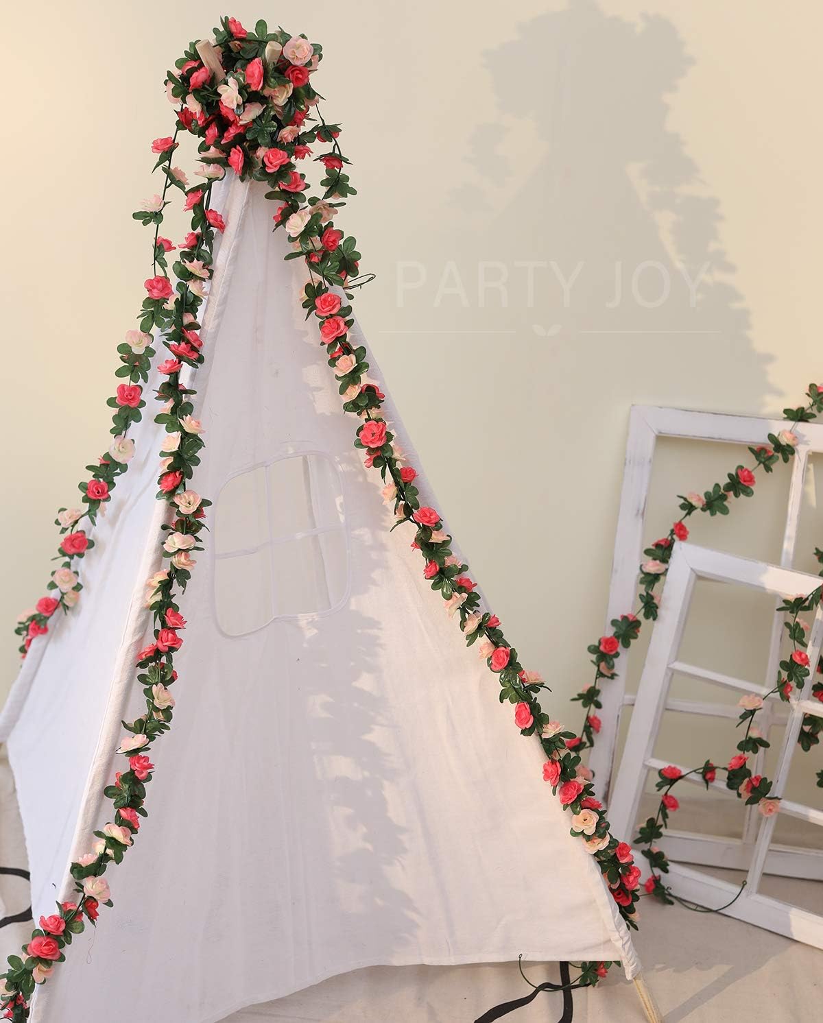 Party Joy 5pcs 41ft Artificial Flower Garland Hanging Decor