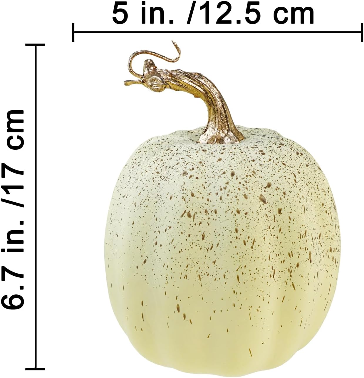 Winlyn 67 Inch Artificial Cream Pumpkins Set of 4