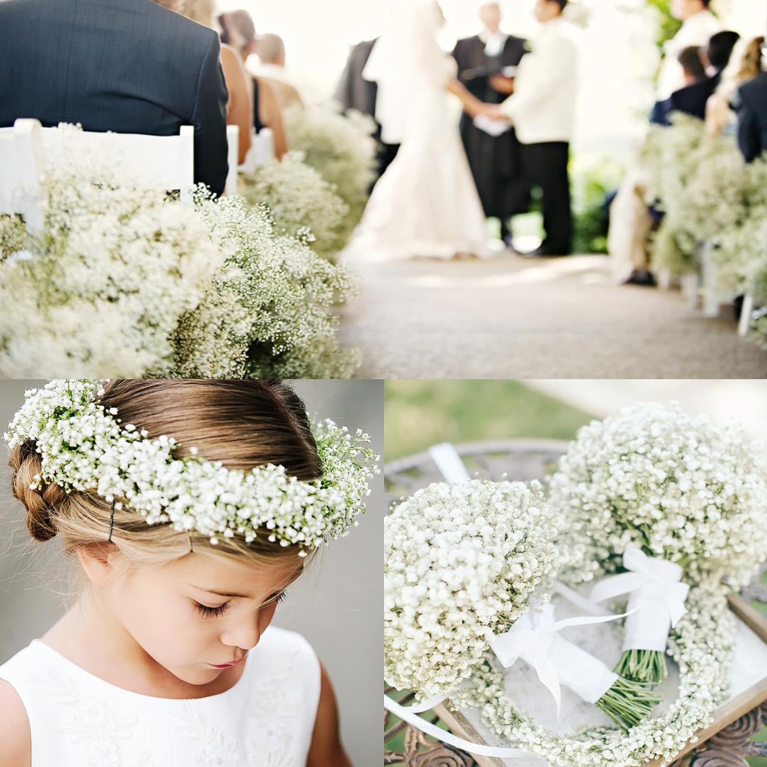 Waipfaru 15Pcs Artificial Babys Breath Flowers