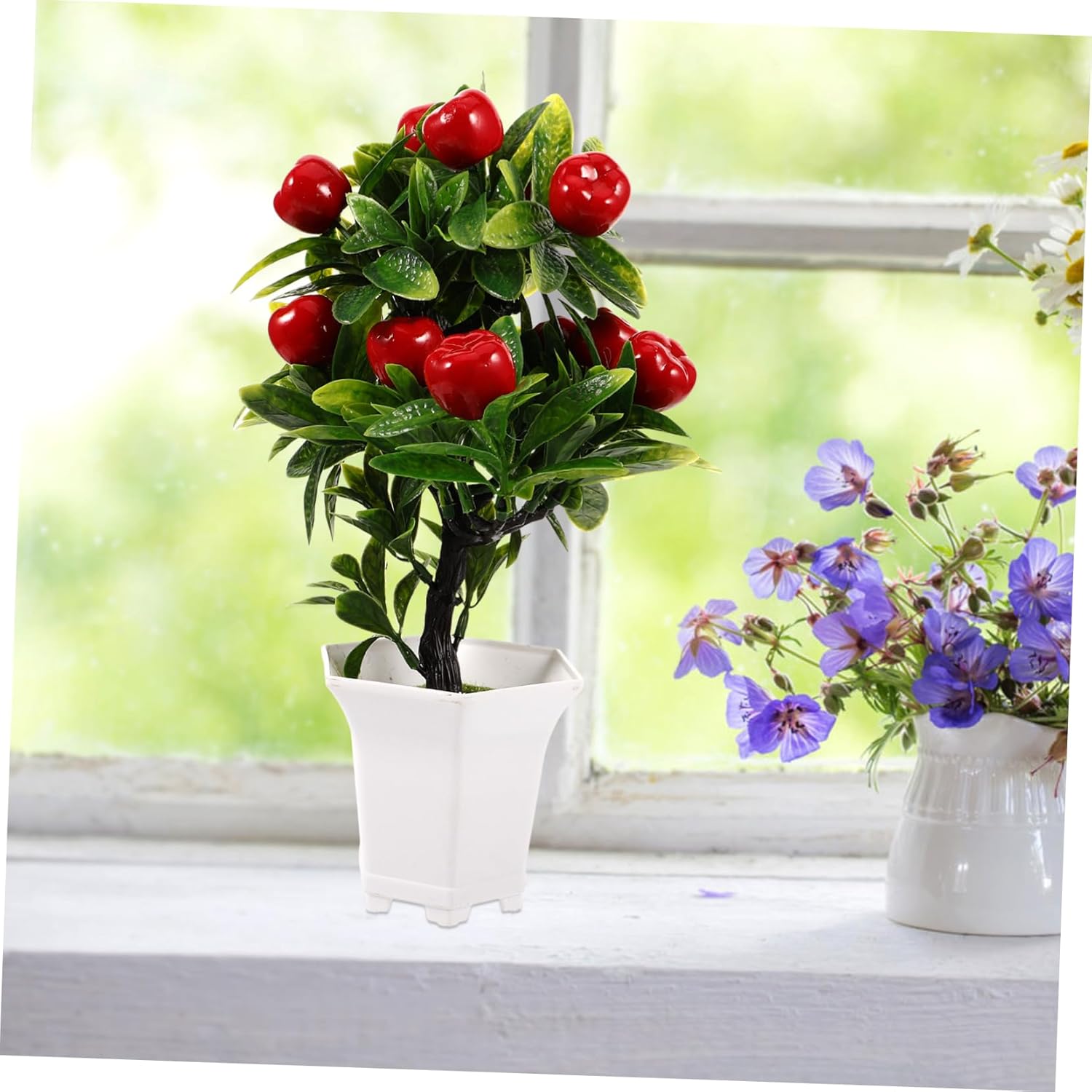GLEAVI Artificial Apples Bonsai Tree Decor