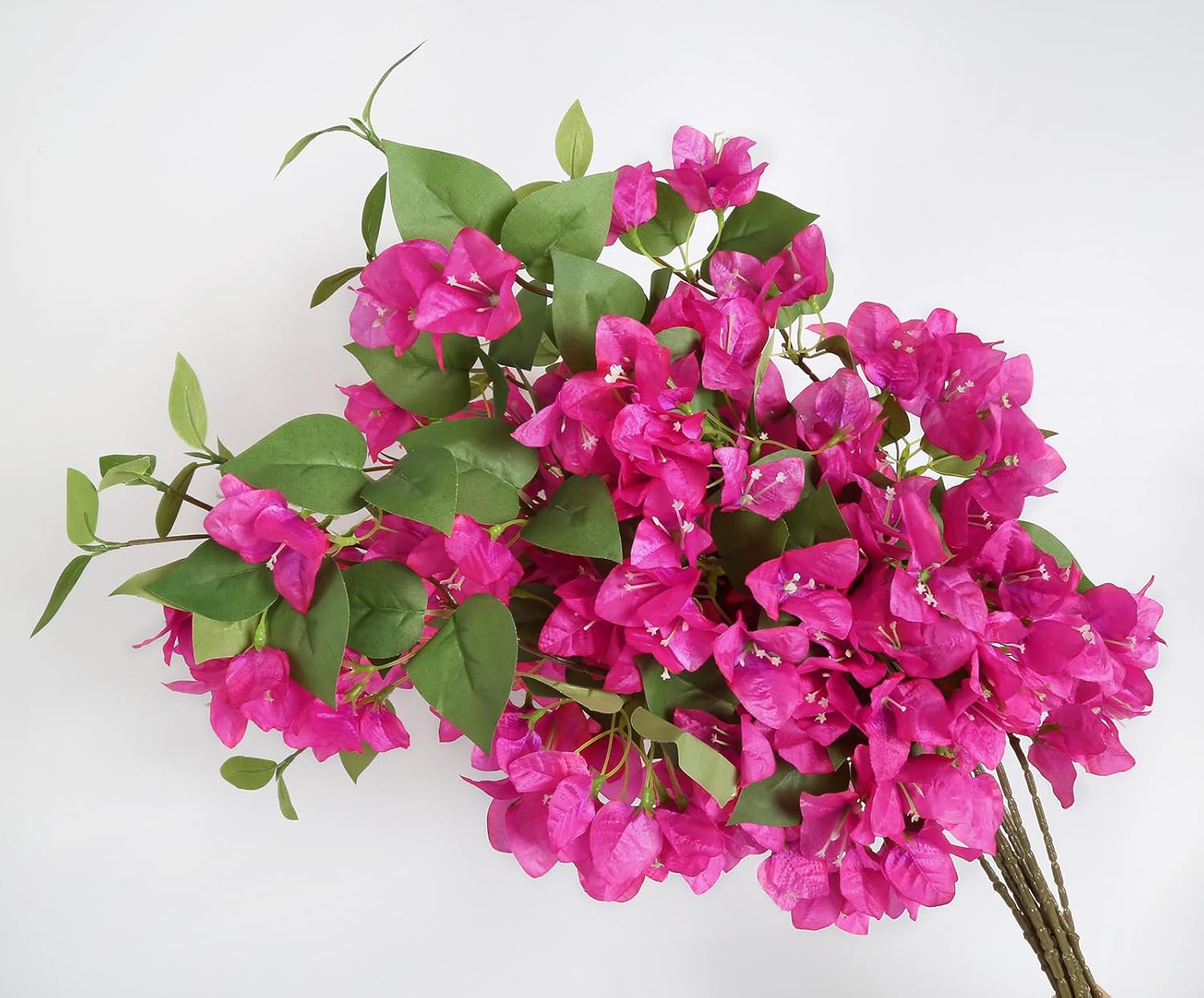INSUNSIX 12PCS Long Stem Pink Artificial Bougainvillea Flowers