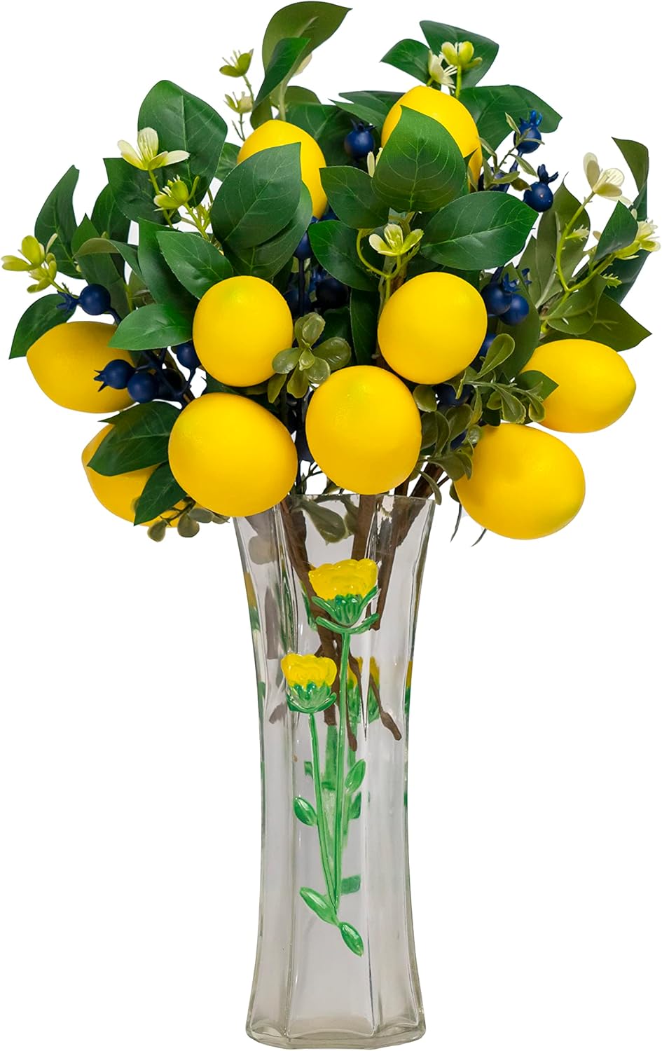 12 Inch Artificial Lemon Blueberry Branches Pack of 6