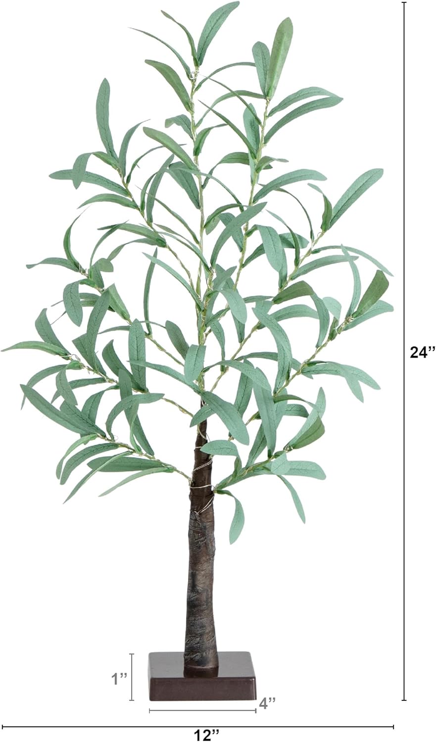 Nearly Natural 2-Foot Artificial Olive Tree with LED Lights