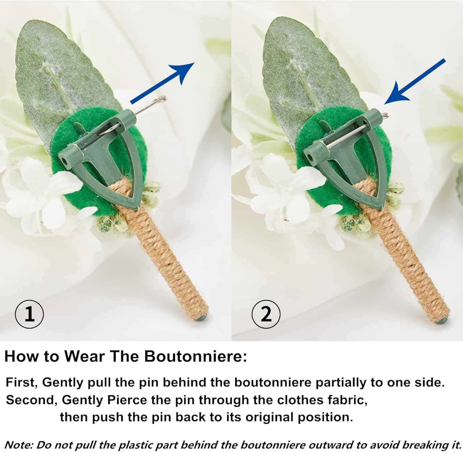 Meldel Ivory Wedding Bouquets Set with Corsage and Boutonniere
