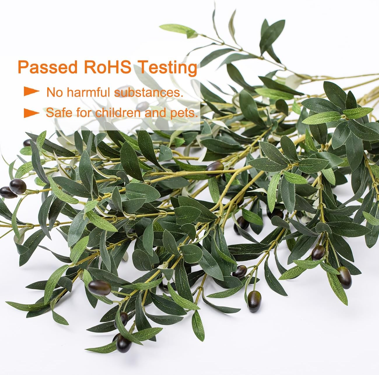Heleze 39 Inch Artificial Olive Branches 4PCS