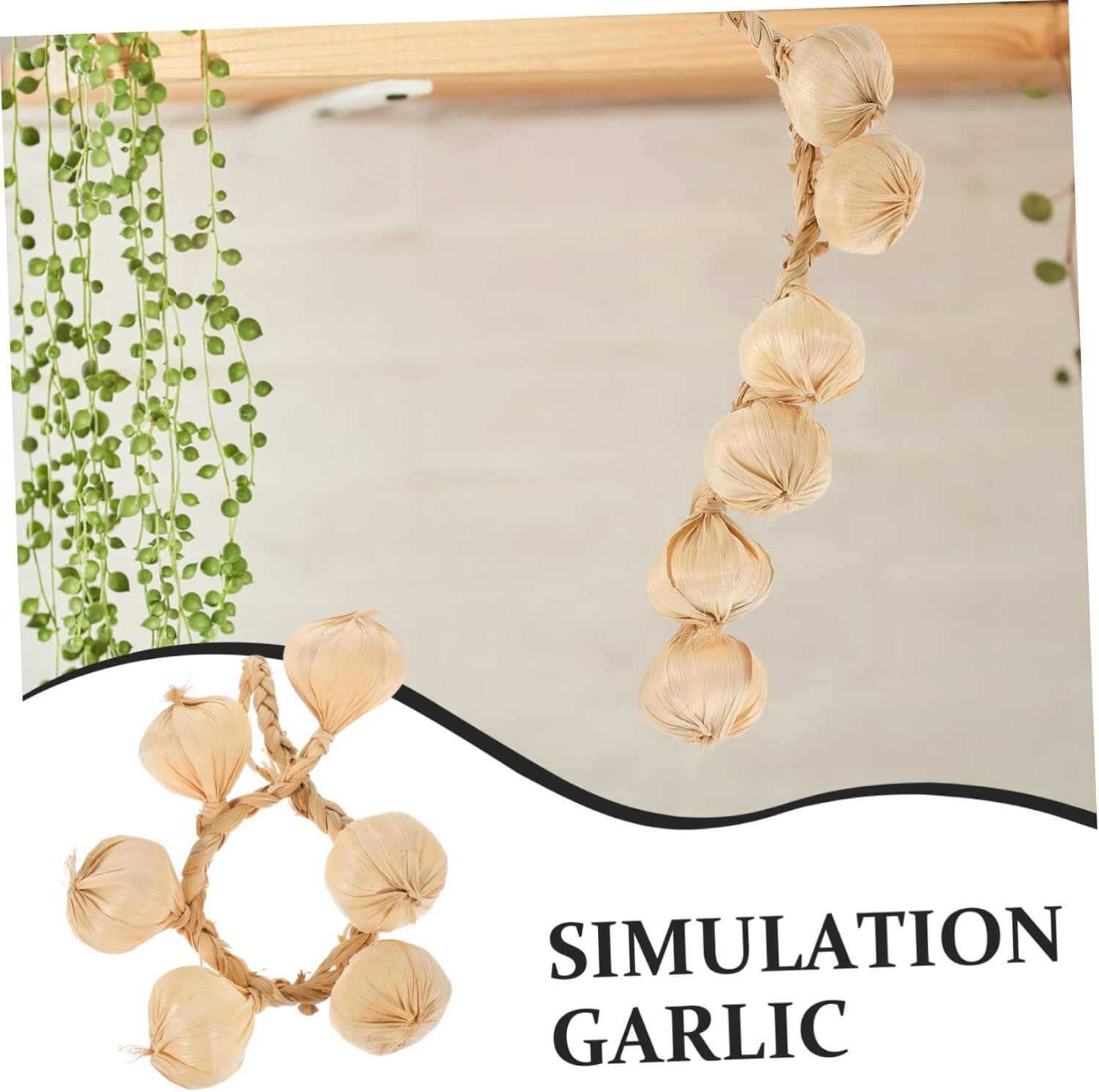Homoyoyo Realistic Artificial Garlic Hanging Decor