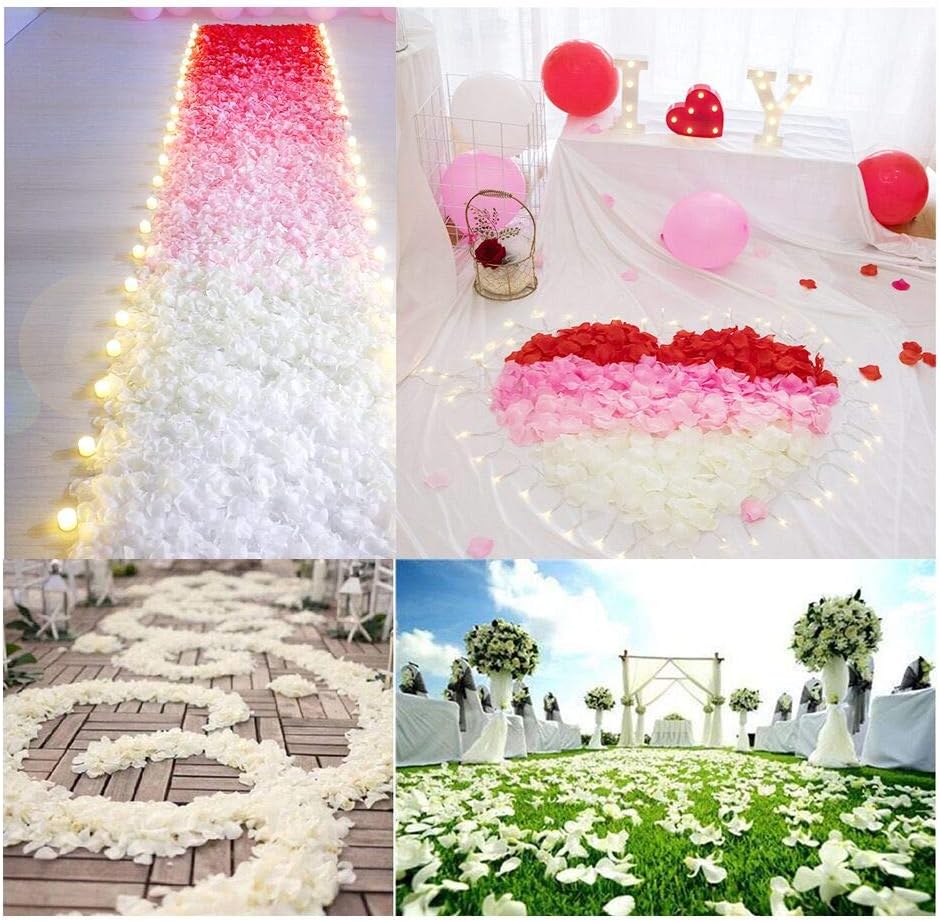 Rose Petals Ivory 1200pcs Artificial Silk Flower Petals for Wedding Centerpieces