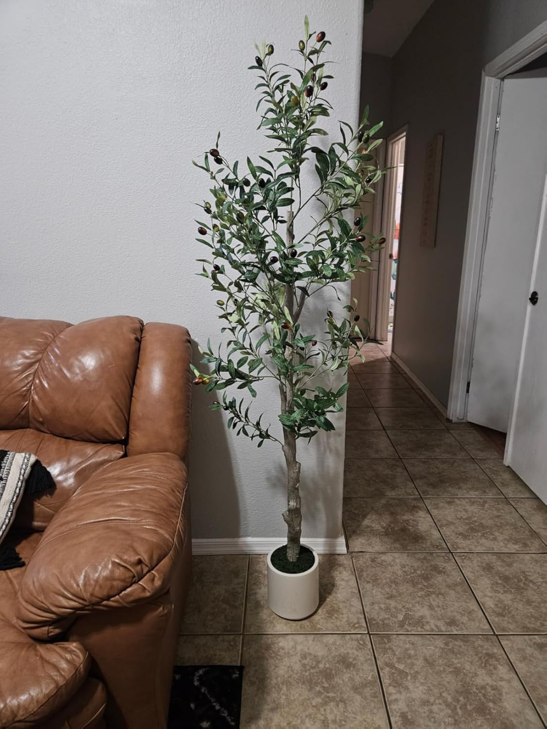 5ft Artificial Olive Tree with 72 Fruits and 864 Leaves 2 Pack