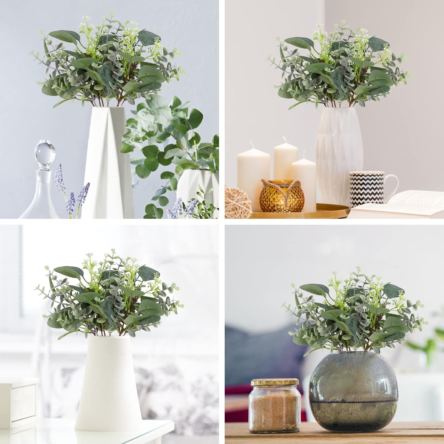 40 Pcs Artificial Eucalyptus Leaves Greenery for Decor