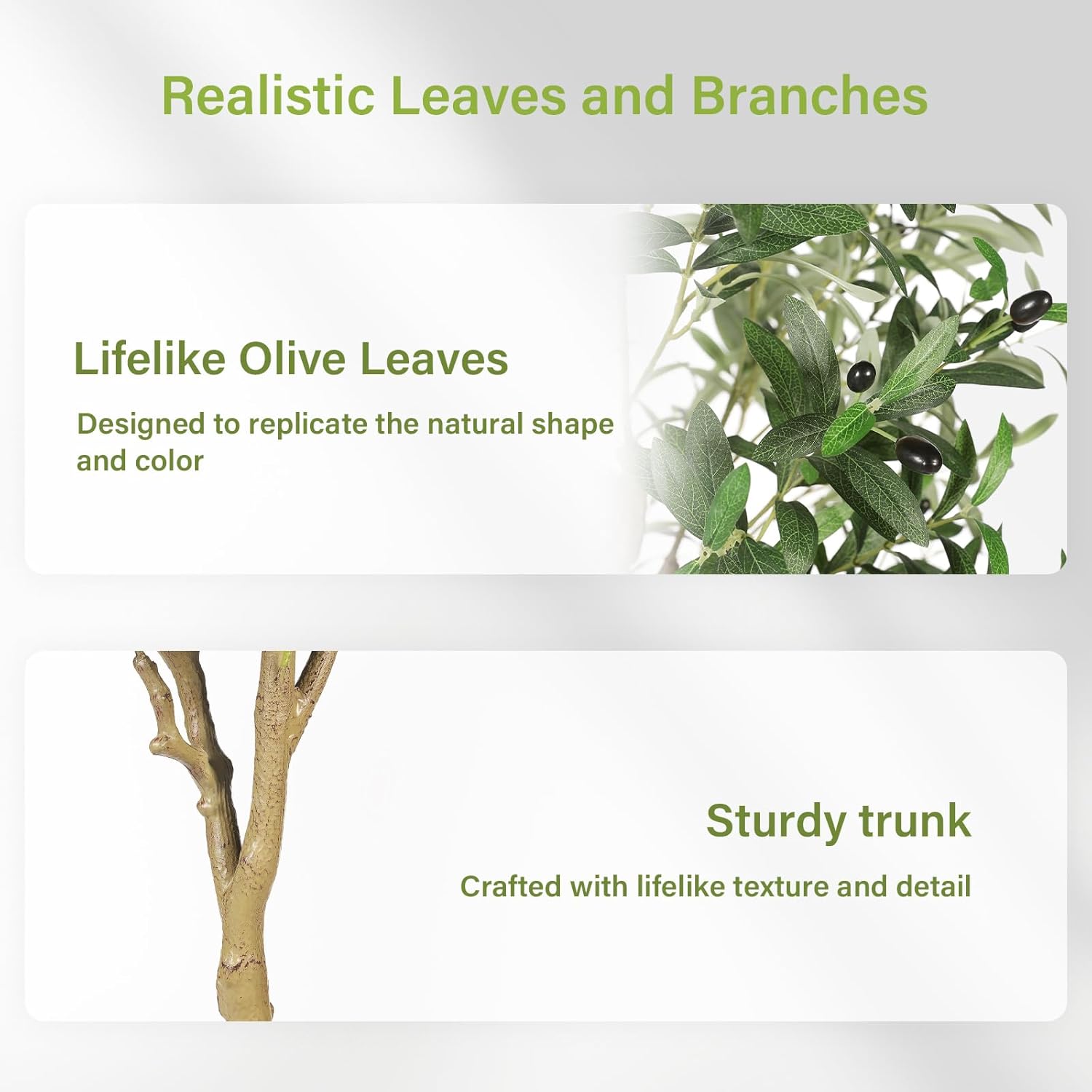 FEELEAD 6FT Artificial Olive Tree with Realistic Leaves and Fruits