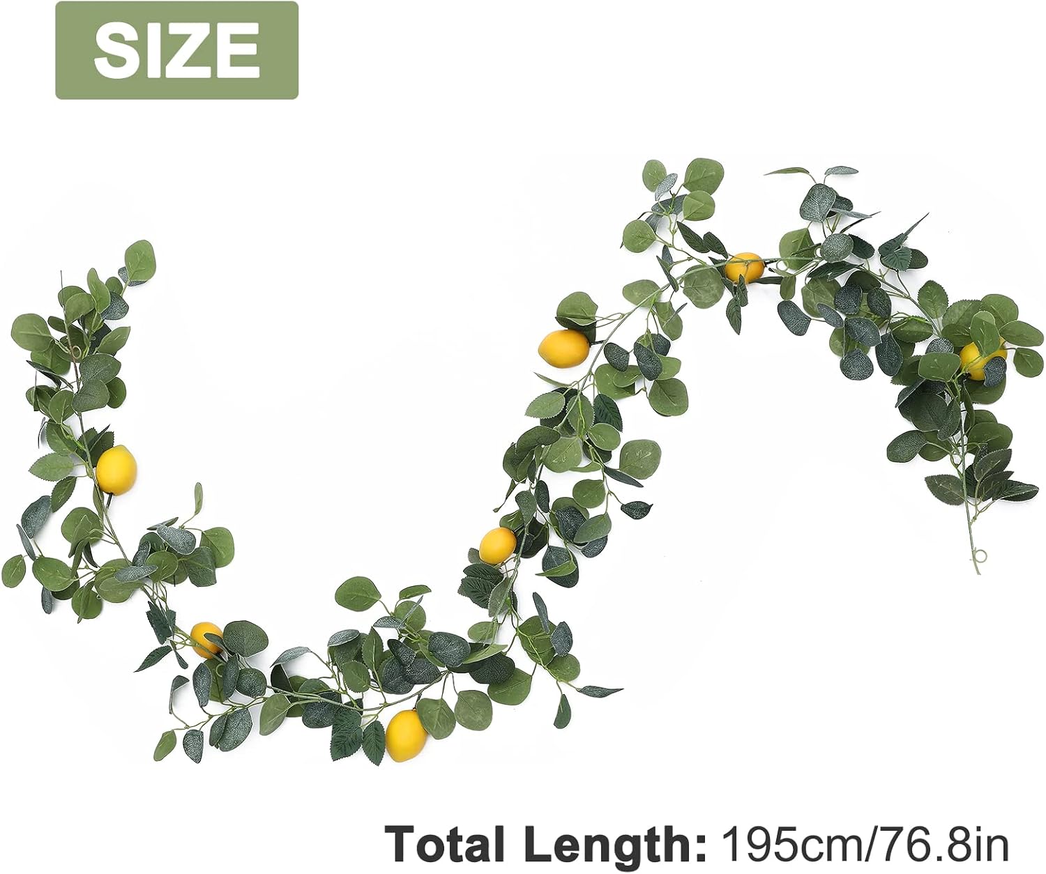 FQQWEE 2Pcs Artificial Lemon Garland for Home Wedding Decor