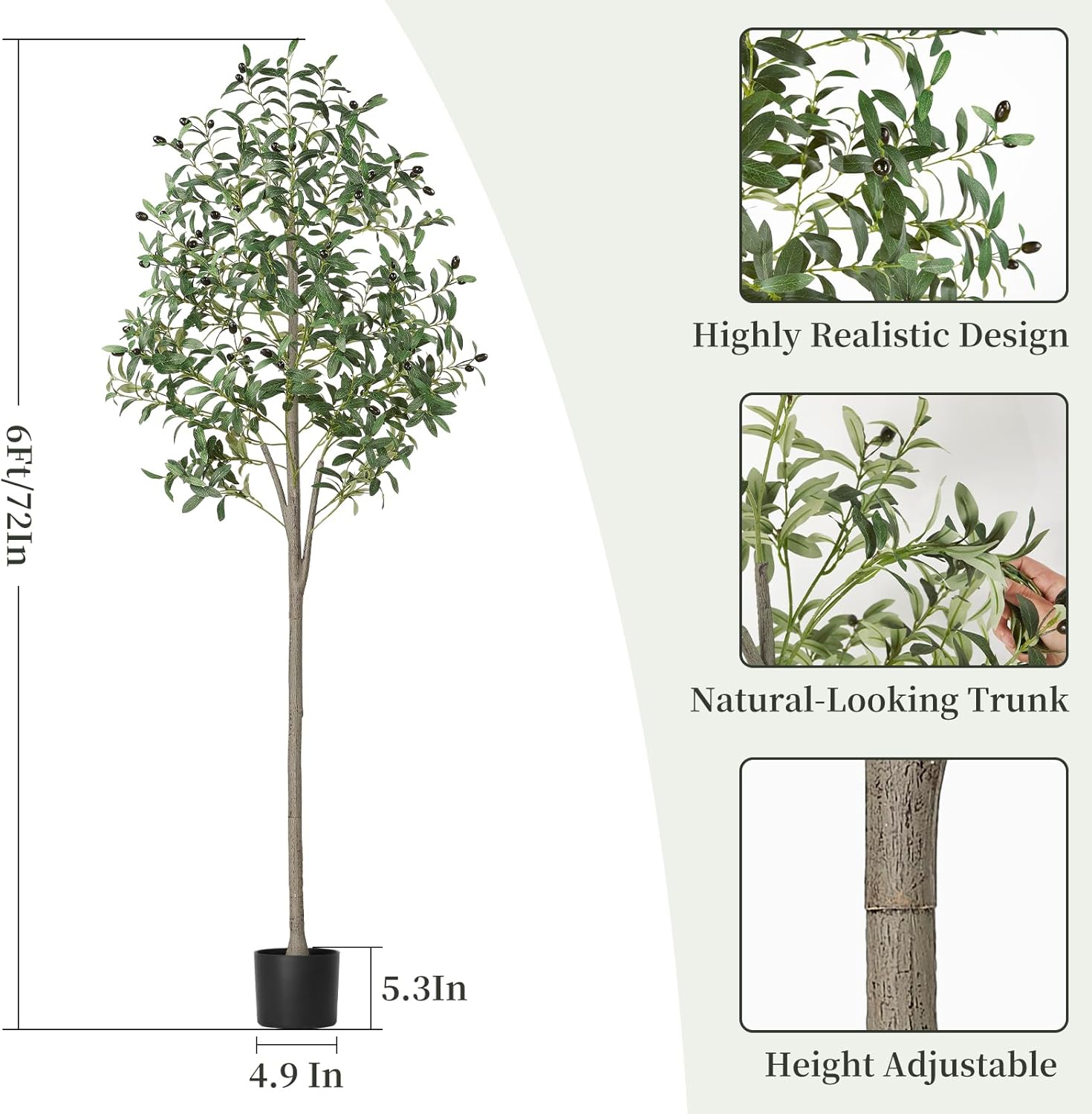 Freyalife Artificial Olive Tree 6FT Indoor Decor