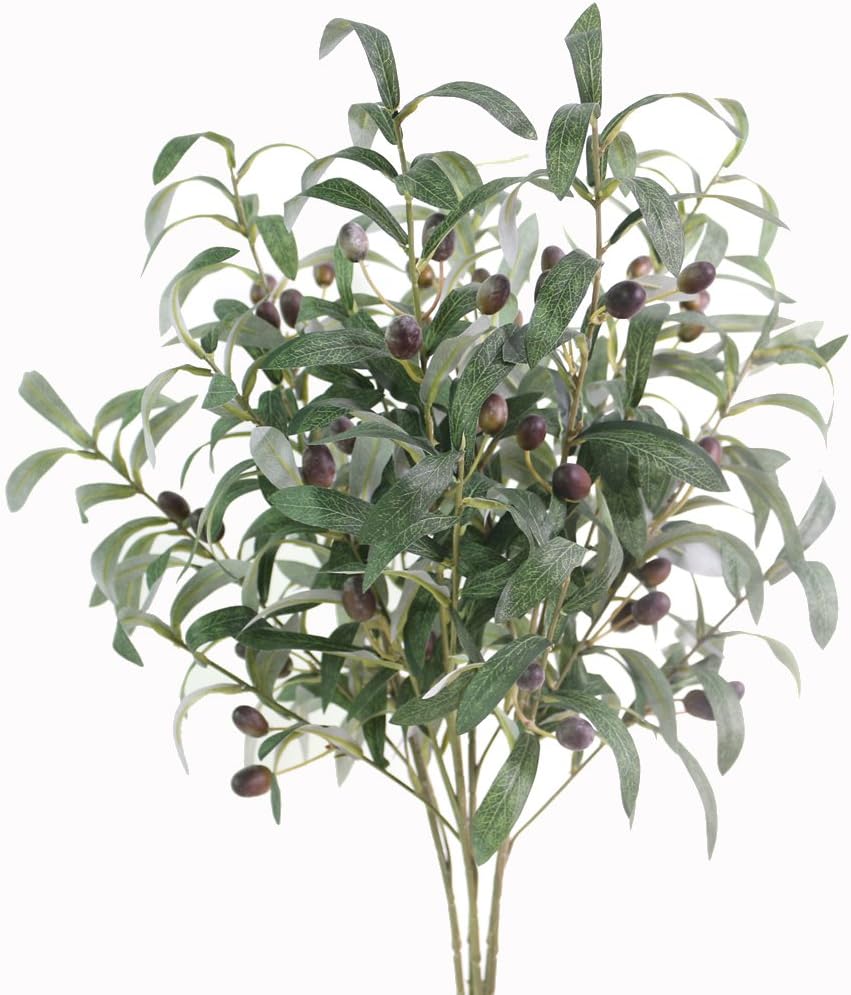 Htmeing 28 Inch Artificial Olive Branches 4pcs Set