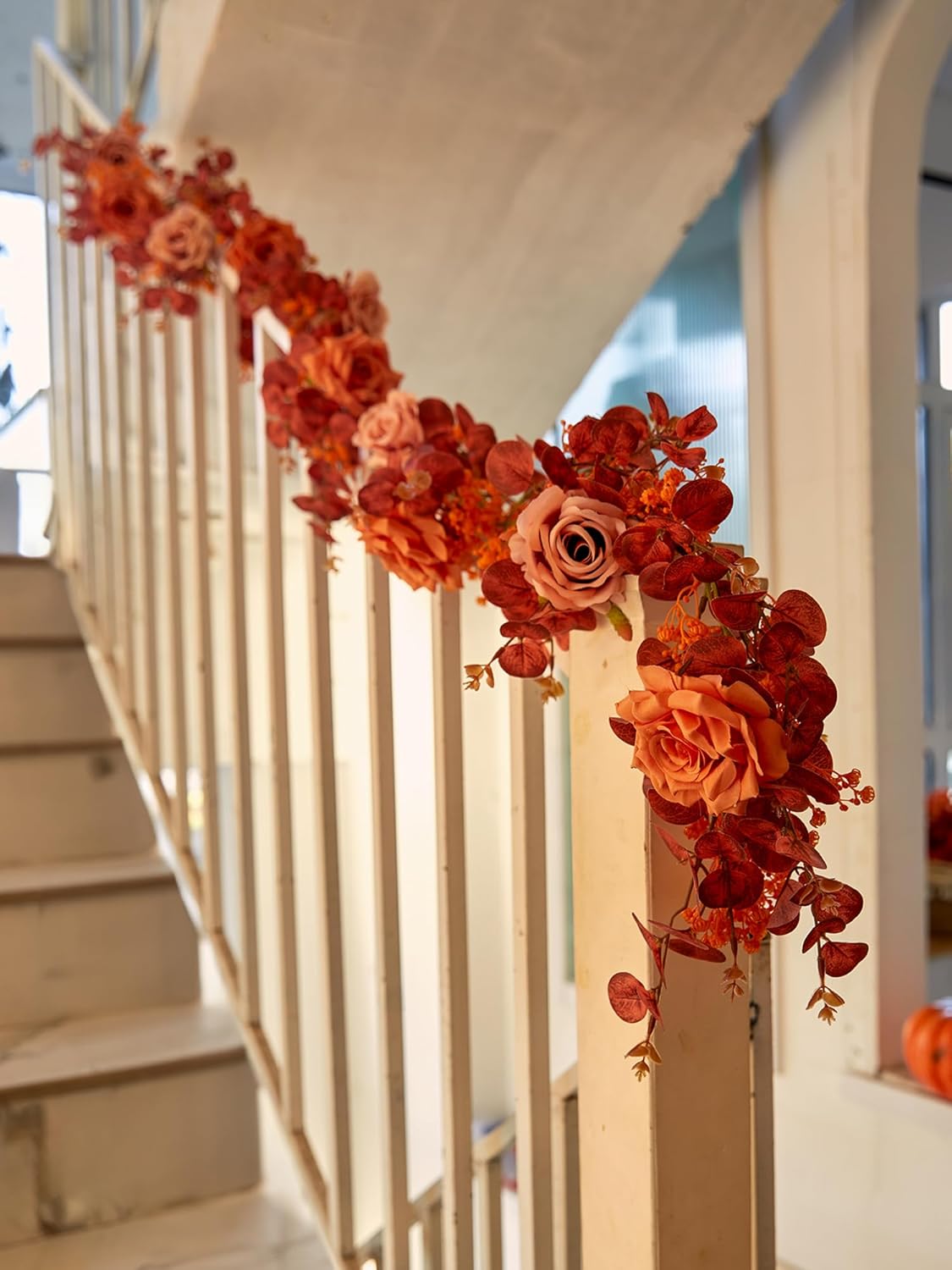 Annas Whimsy 591FT Artificial Eucalyptus Garland with Flowers 1
