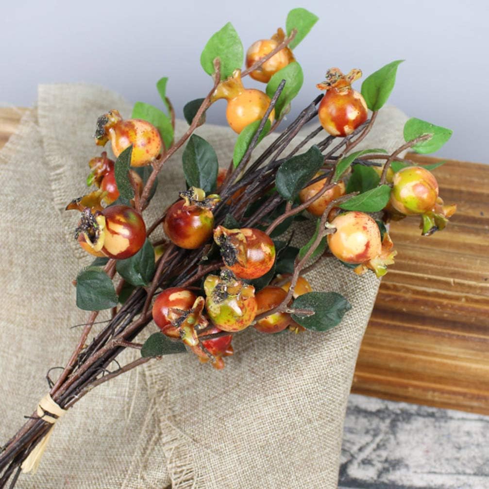 Healifty Artificial Sunset Red Berry Bouquet