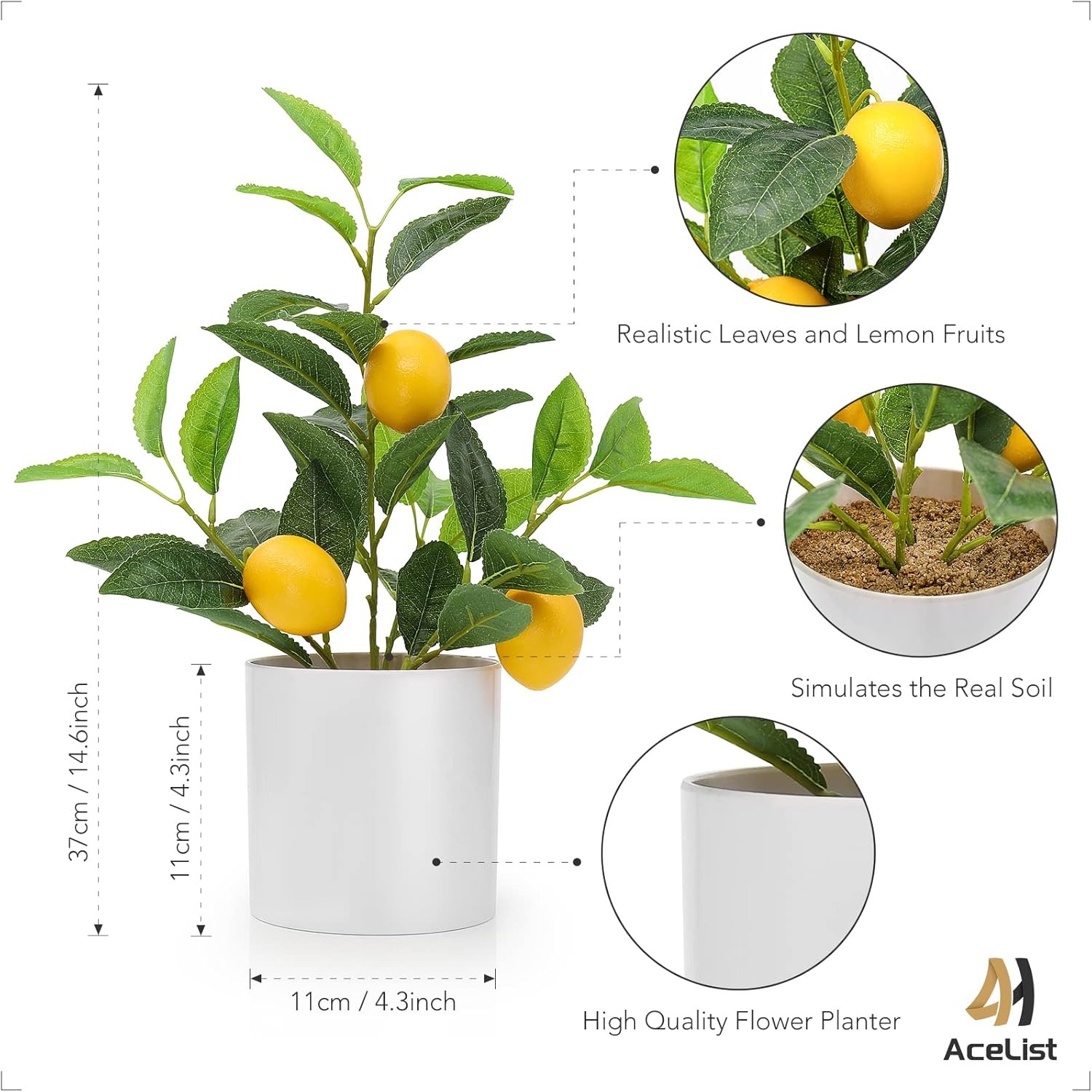 AceList Artificial Mini Olive Tree with Realistic Fruits and Leaves