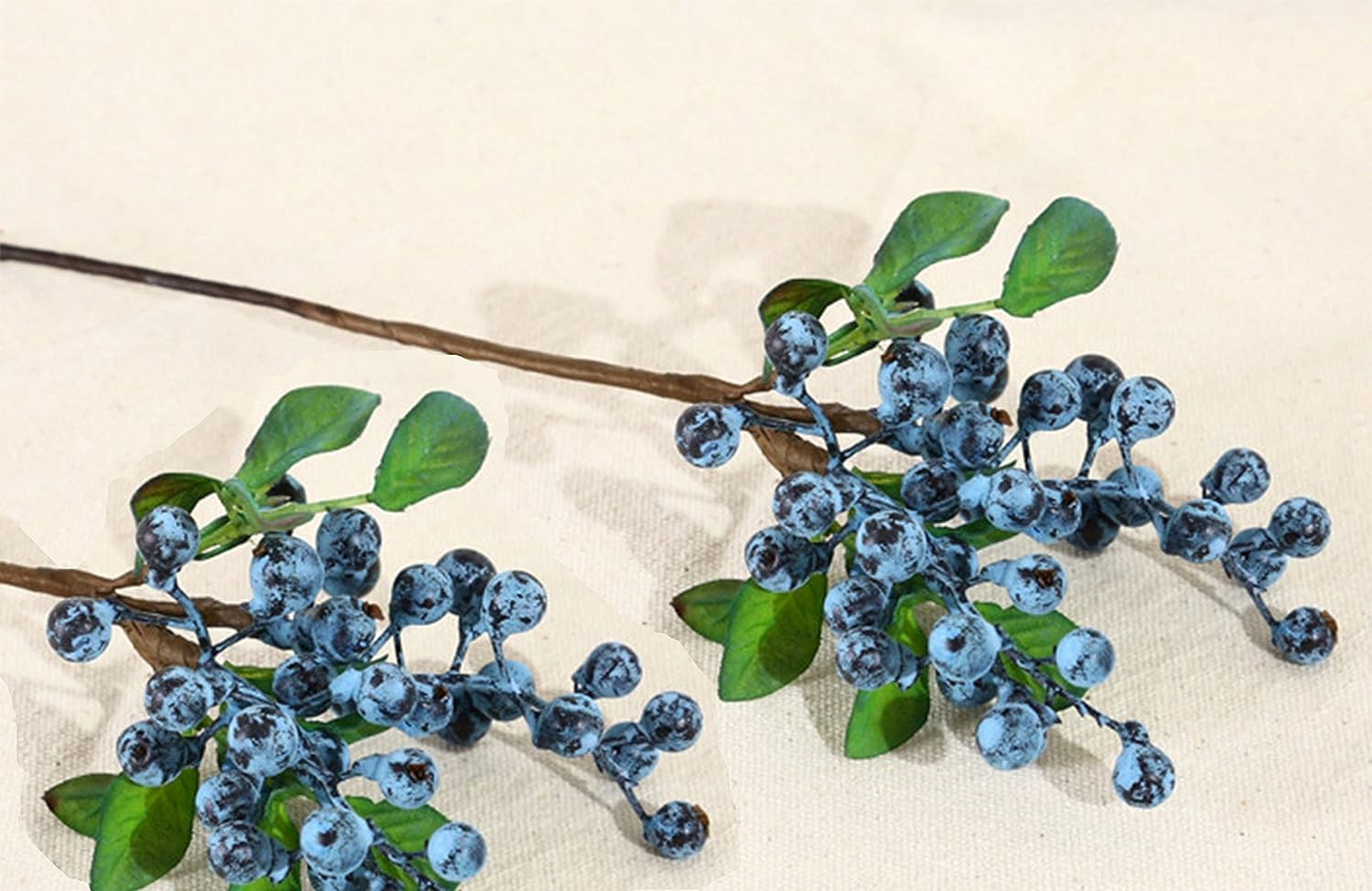 Mistari Artificial Blueberry Stems 20 Pack for Decor