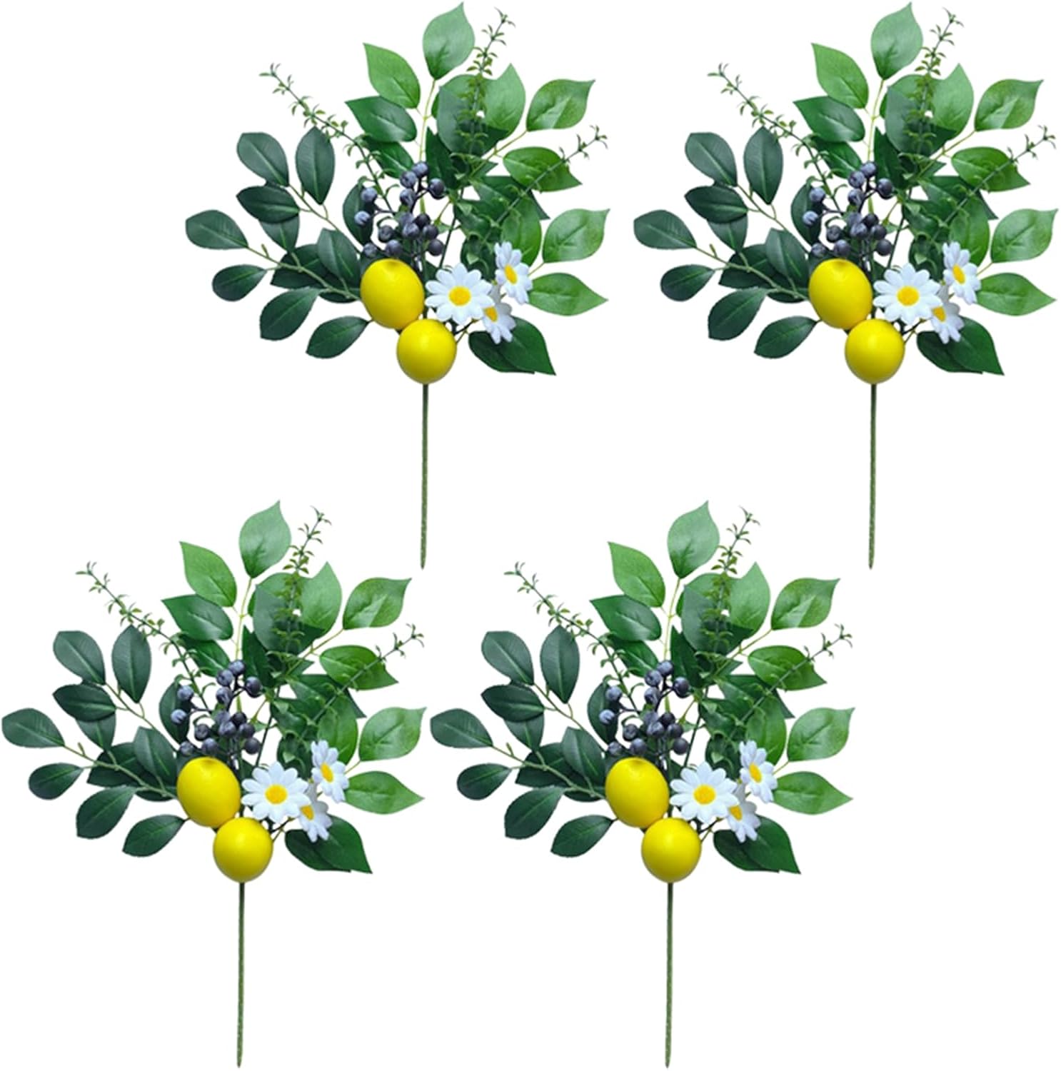 Ochine 4 Pcs Artificial Lemon Branches Decor